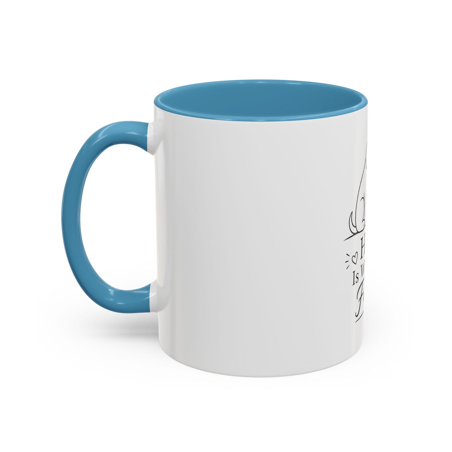 Home Is Where The Fur Is Mug | Cat and Dog Illustration Coffee Mug