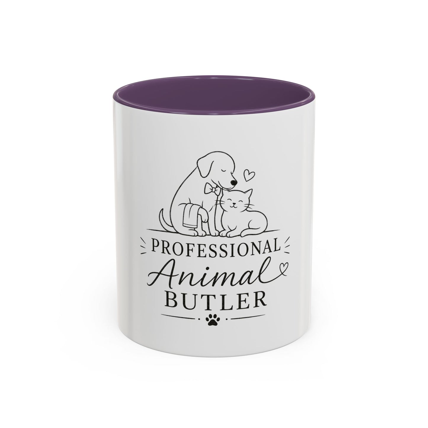 Professional  Animal Butler Mug | Cat and Dog Illustration Coffee Mug