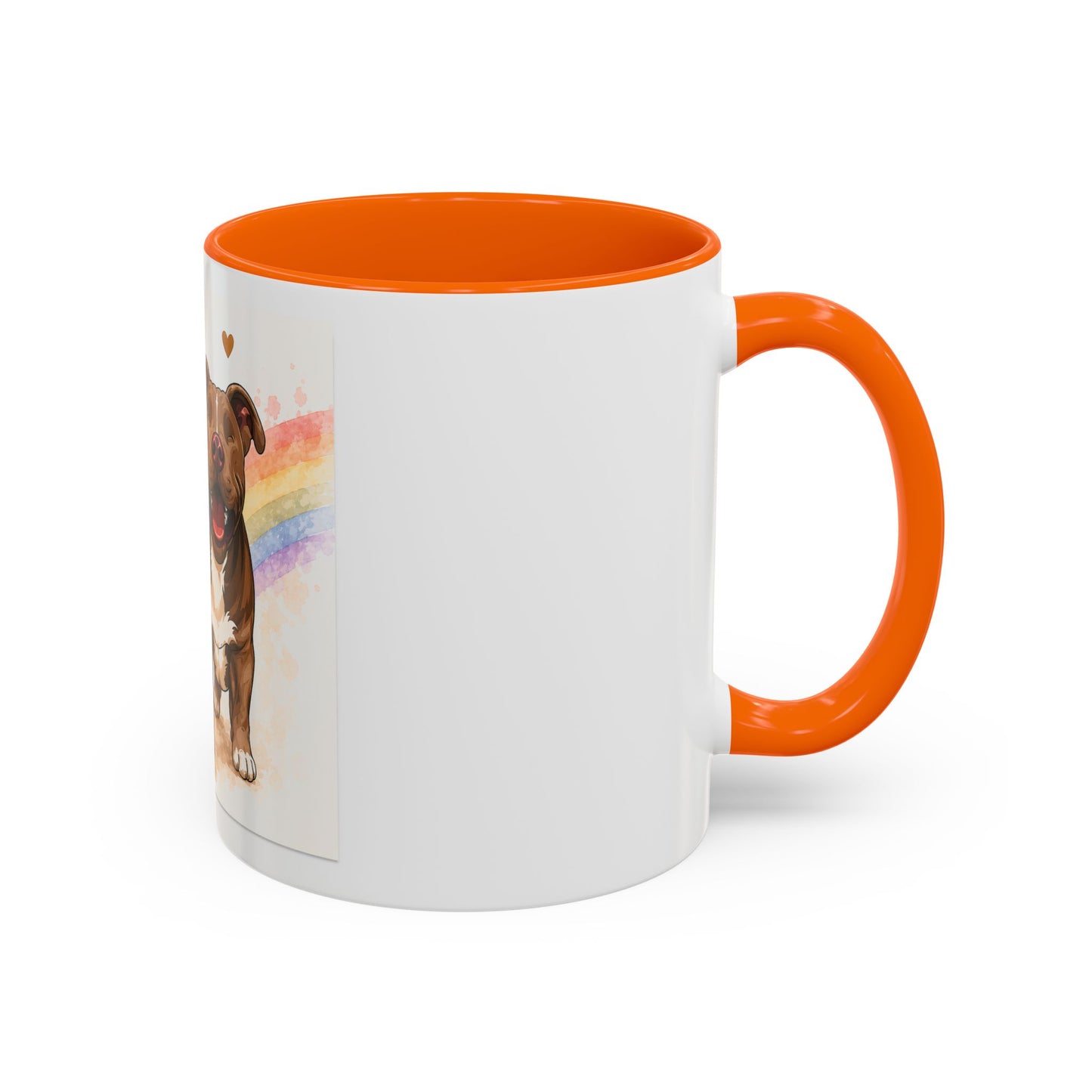 Jude - Walk Beside Me Accent Coffee Mug | Paw print, rainbow