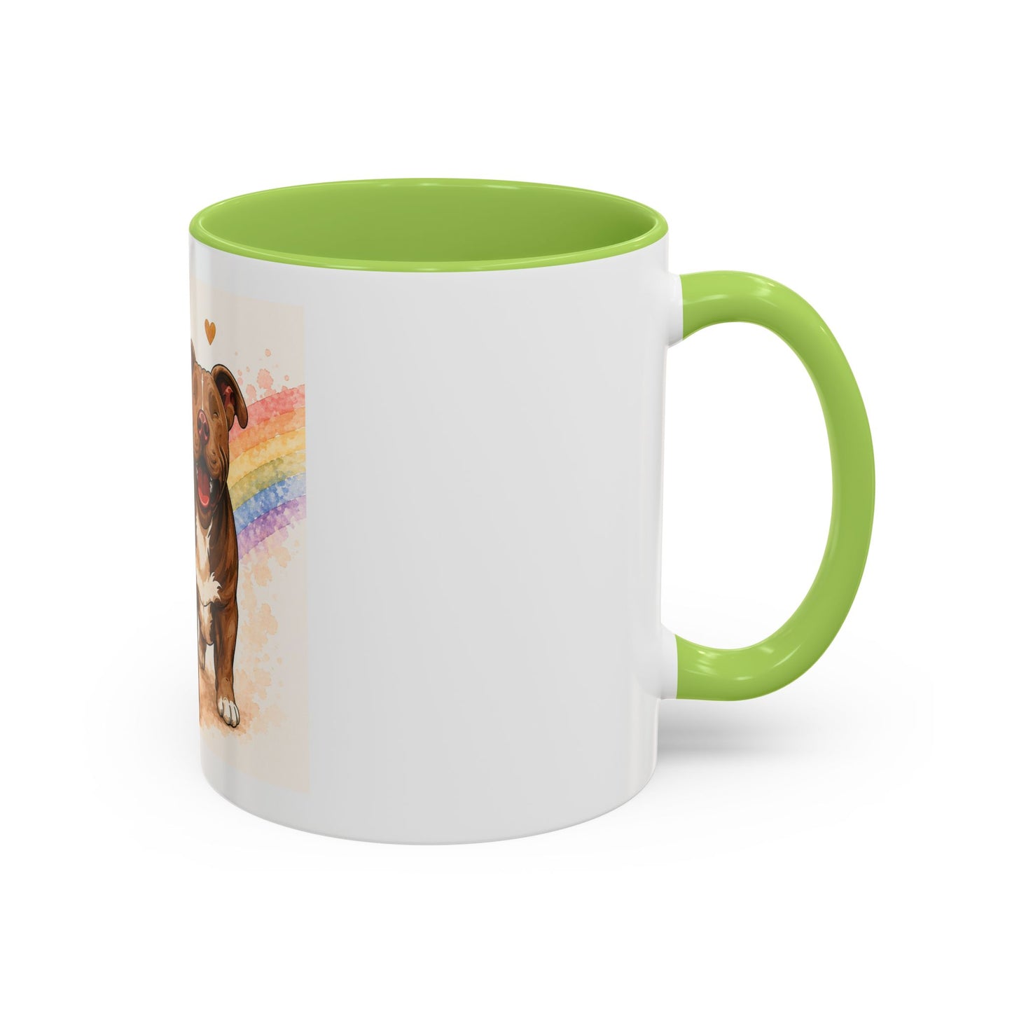 Love Never Leaves Accent Coffee Mug | Paw print, rainbow
