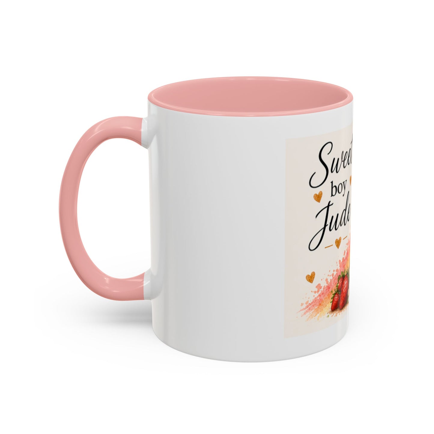 Sweet Boy Jude Accent Coffee Mug | Paw print, rainbow