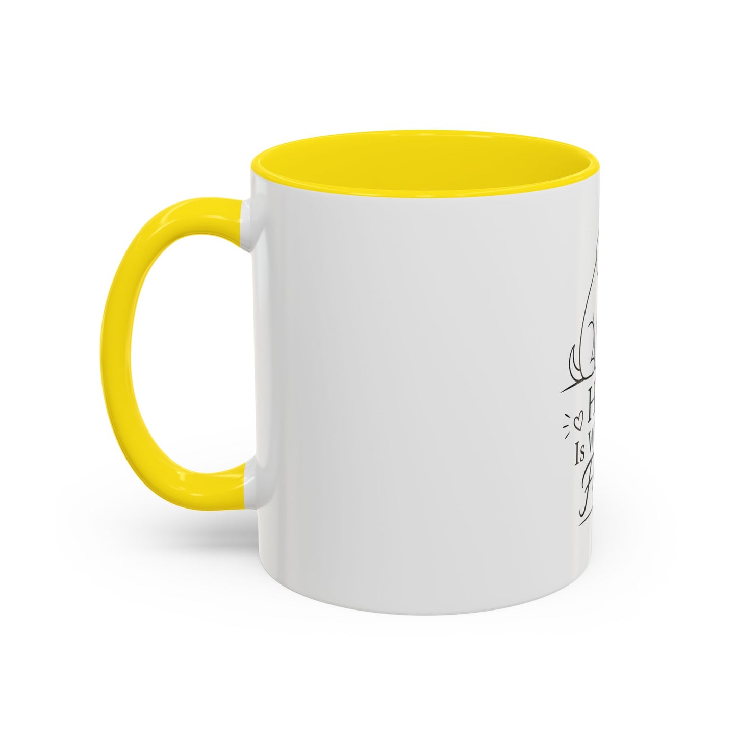 Home Is Where The Fur Is Mug | Cat and Dog Illustration Coffee Mug