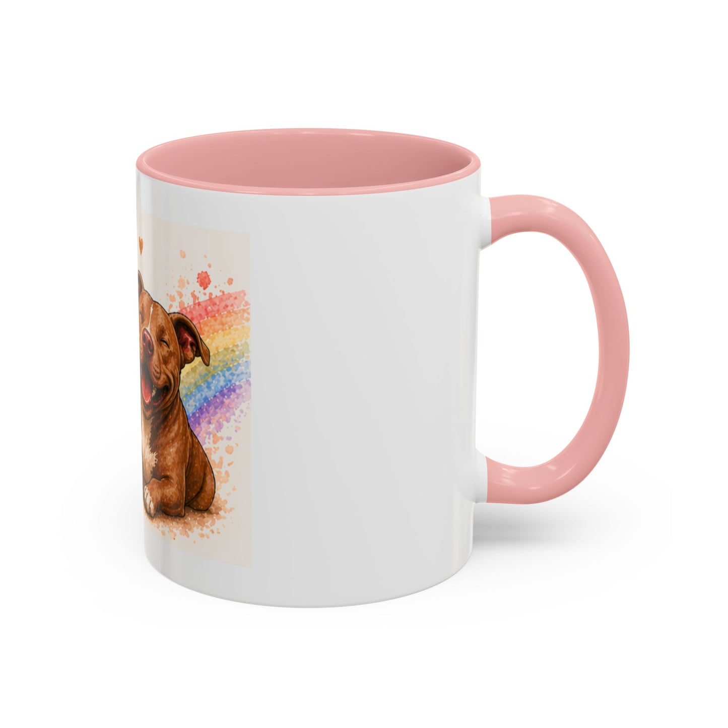 Sweet Boy Jude Accent Coffee Mug | Paw print, rainbow