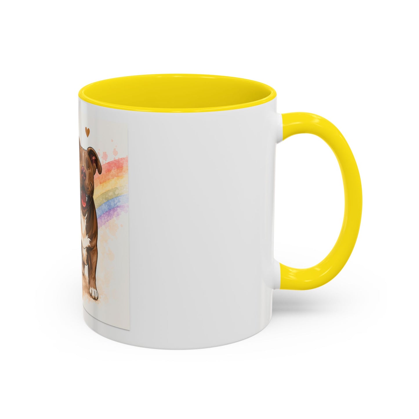 Jude - Walk Beside Me Accent Coffee Mug | Paw print, rainbow