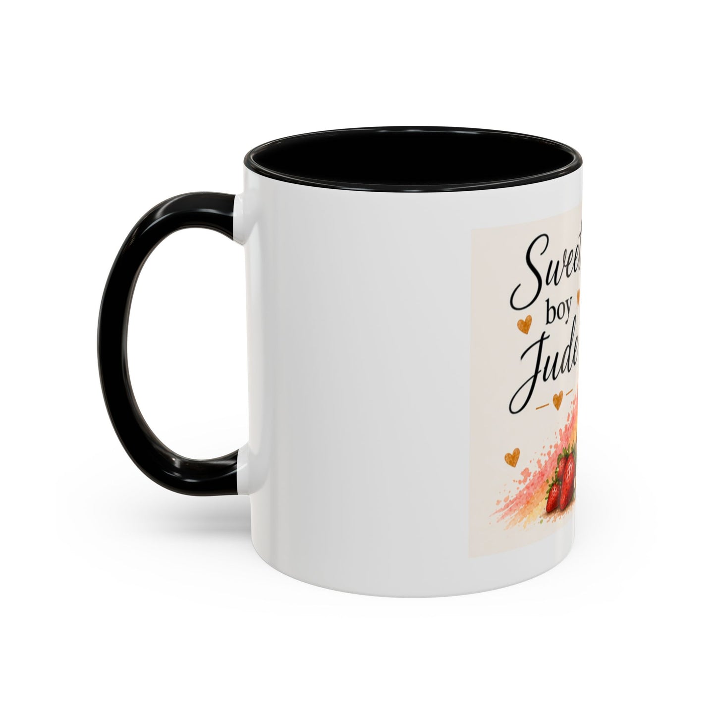 Sweet Boy Jude Accent Coffee Mug | Paw print, rainbow