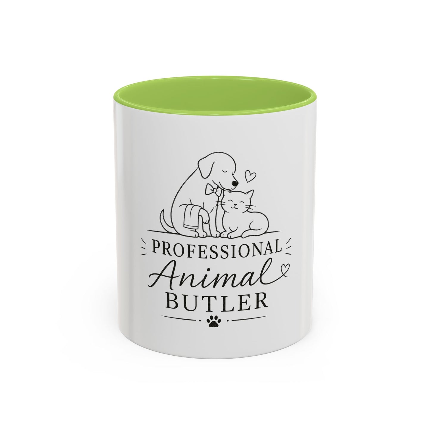 Professional  Animal Butler Mug | Cat and Dog Illustration Coffee Mug