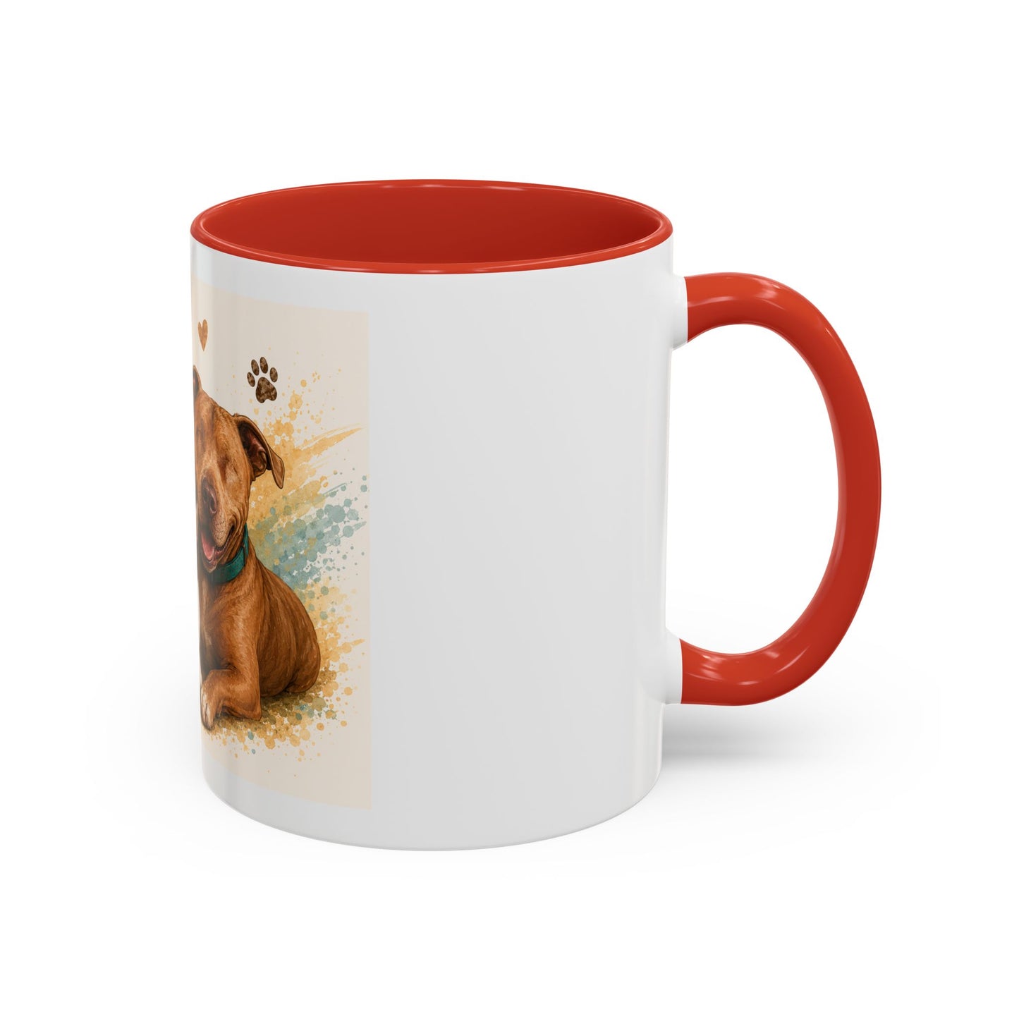 Johnny & Coraline Accent Coffee Mug | Paw print, rainbow