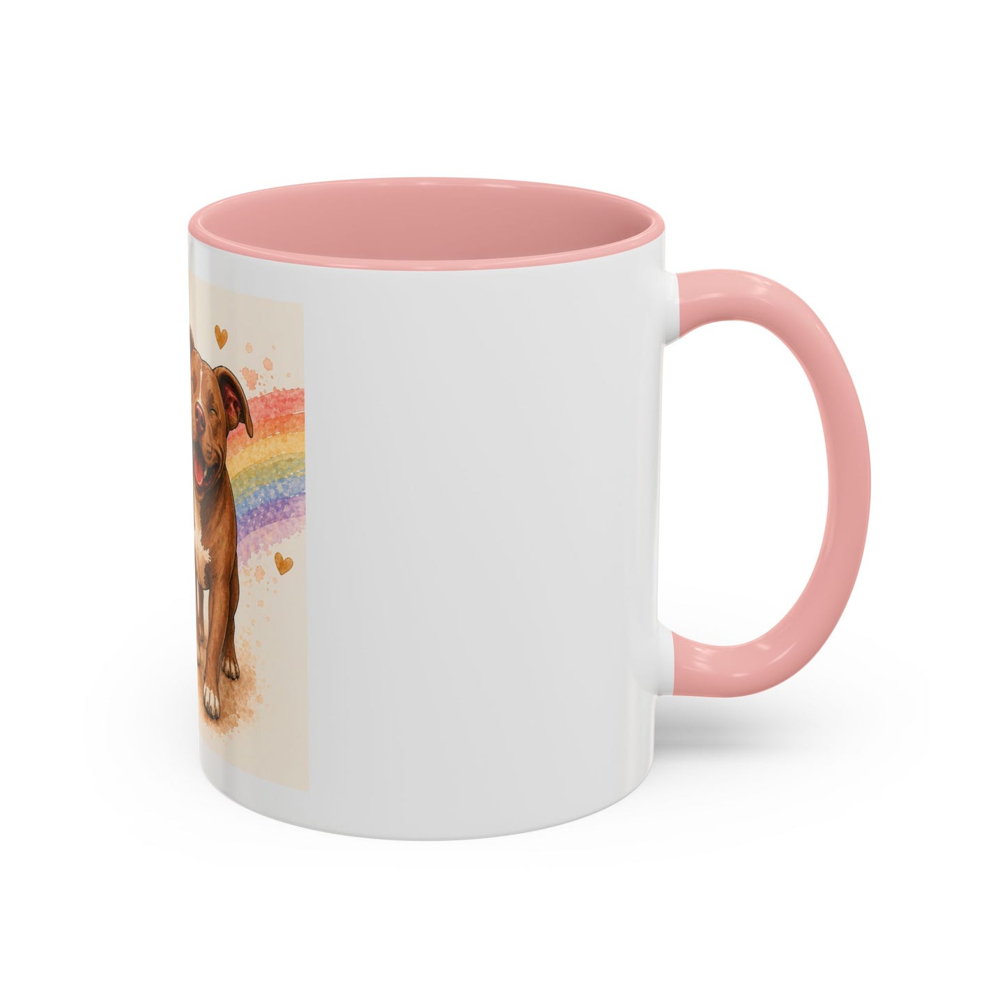 You Were My Heart Dog Accent Coffee Mug | Paw print, rainbow
