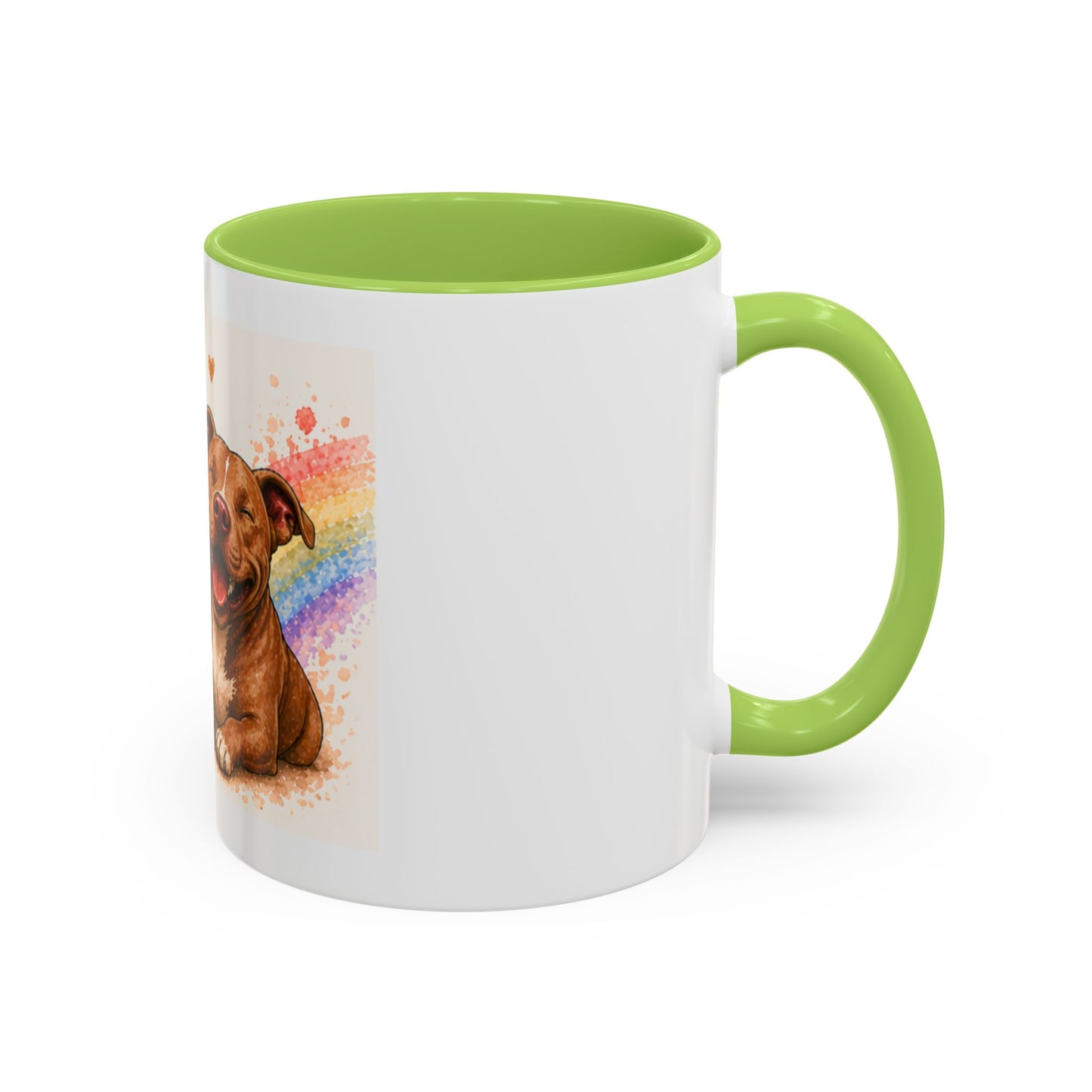 Sweet Boy Jude Accent Coffee Mug | Paw print, rainbow