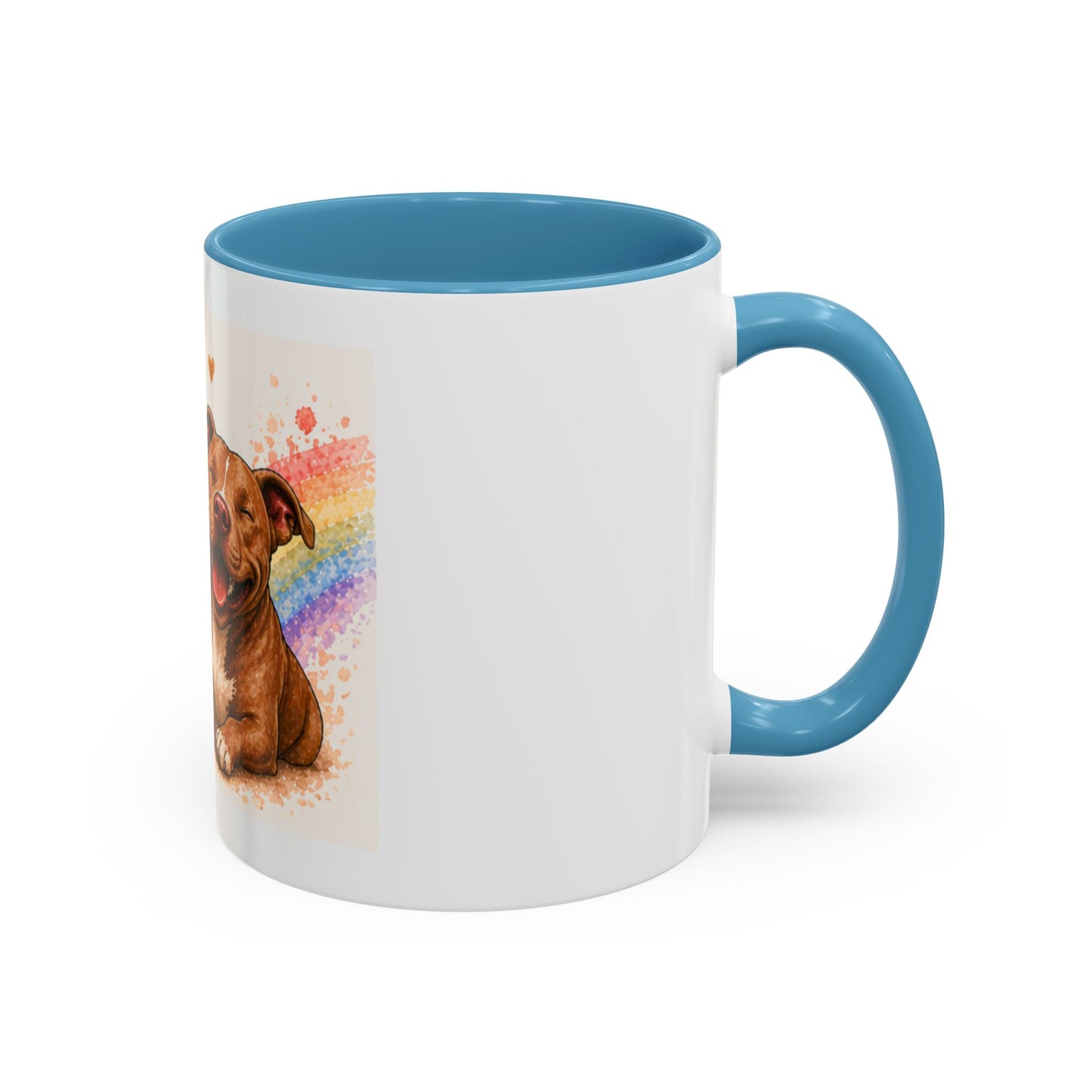 Sweet Boy Jude Accent Coffee Mug | Paw print, rainbow