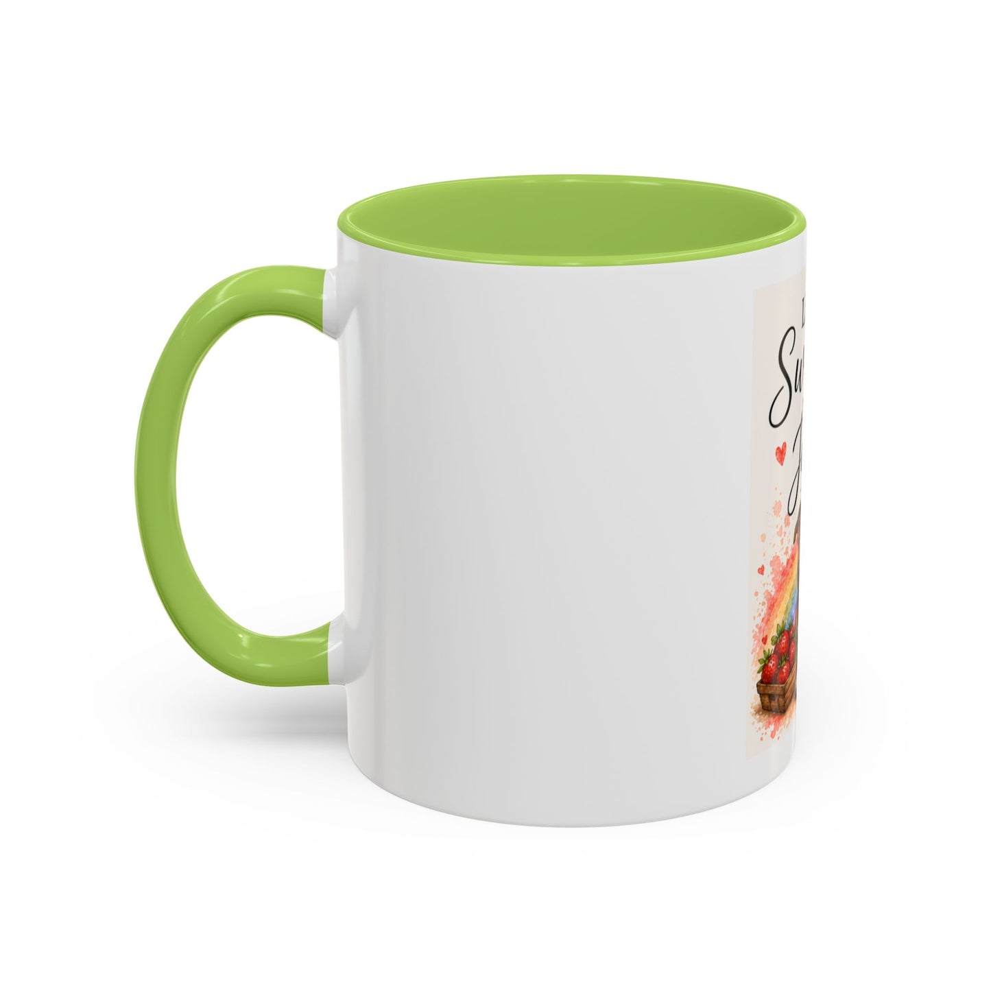 Life Is Sweeter With Jude Accent Coffee Mug | Paw print, rainbow