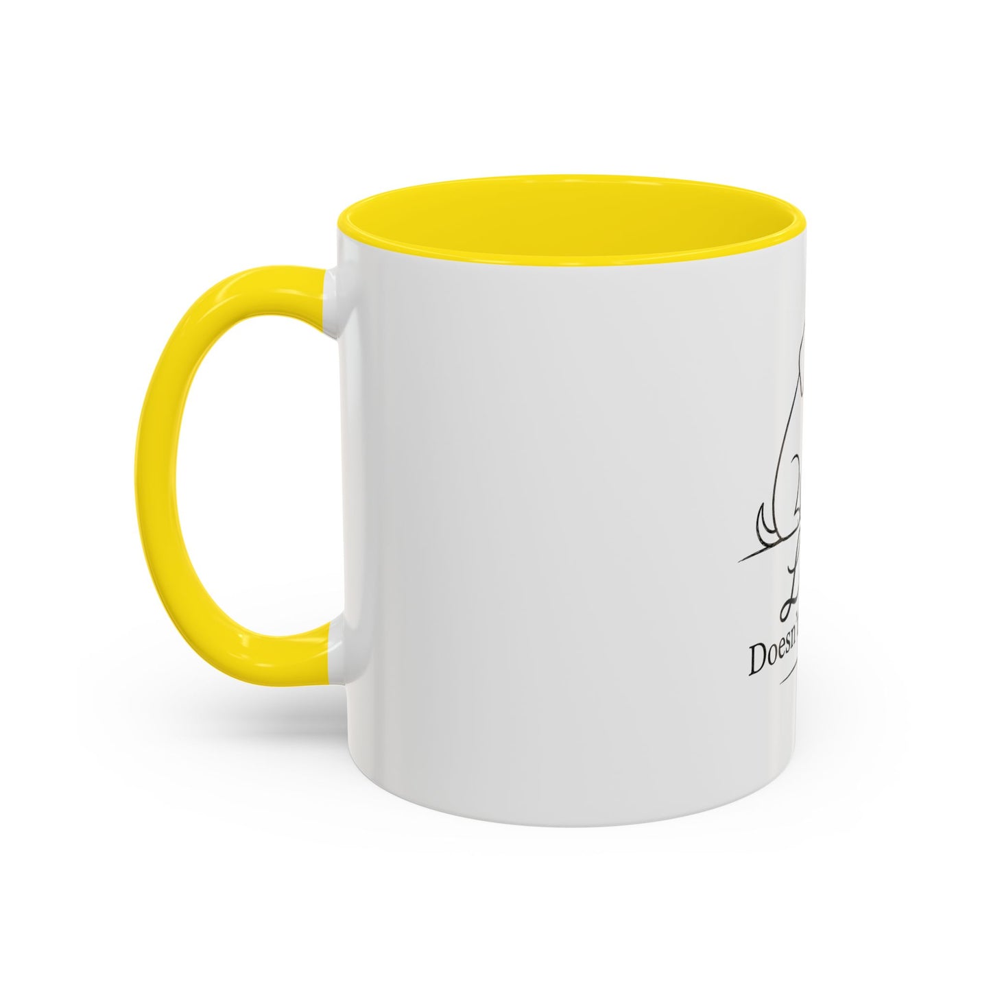 Love Doesn't Need Eyes Mug | Cat and Dog Illustration Coffee Mug