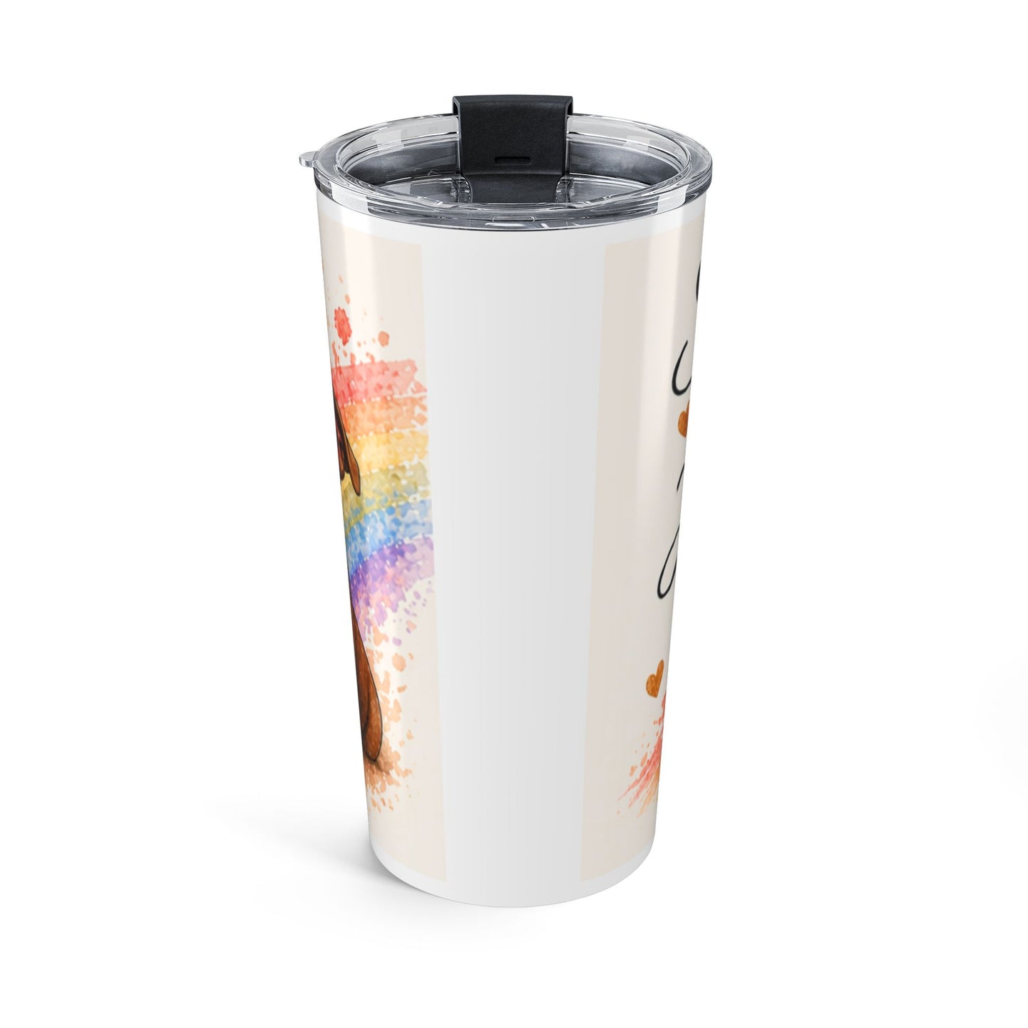 20oz Dog Tumbler - "Sweet Boy Inside" Cute Jude Strawberry Travel Cup