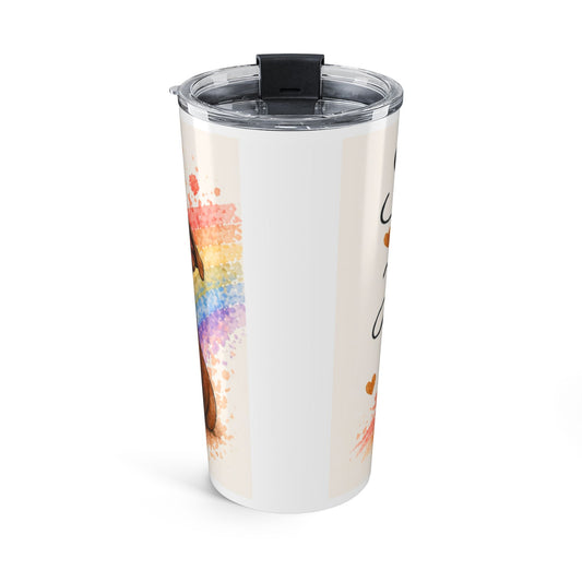 20oz Dog Tumbler - "Sweet Boy Inside" Cute Jude Strawberry Travel Cup