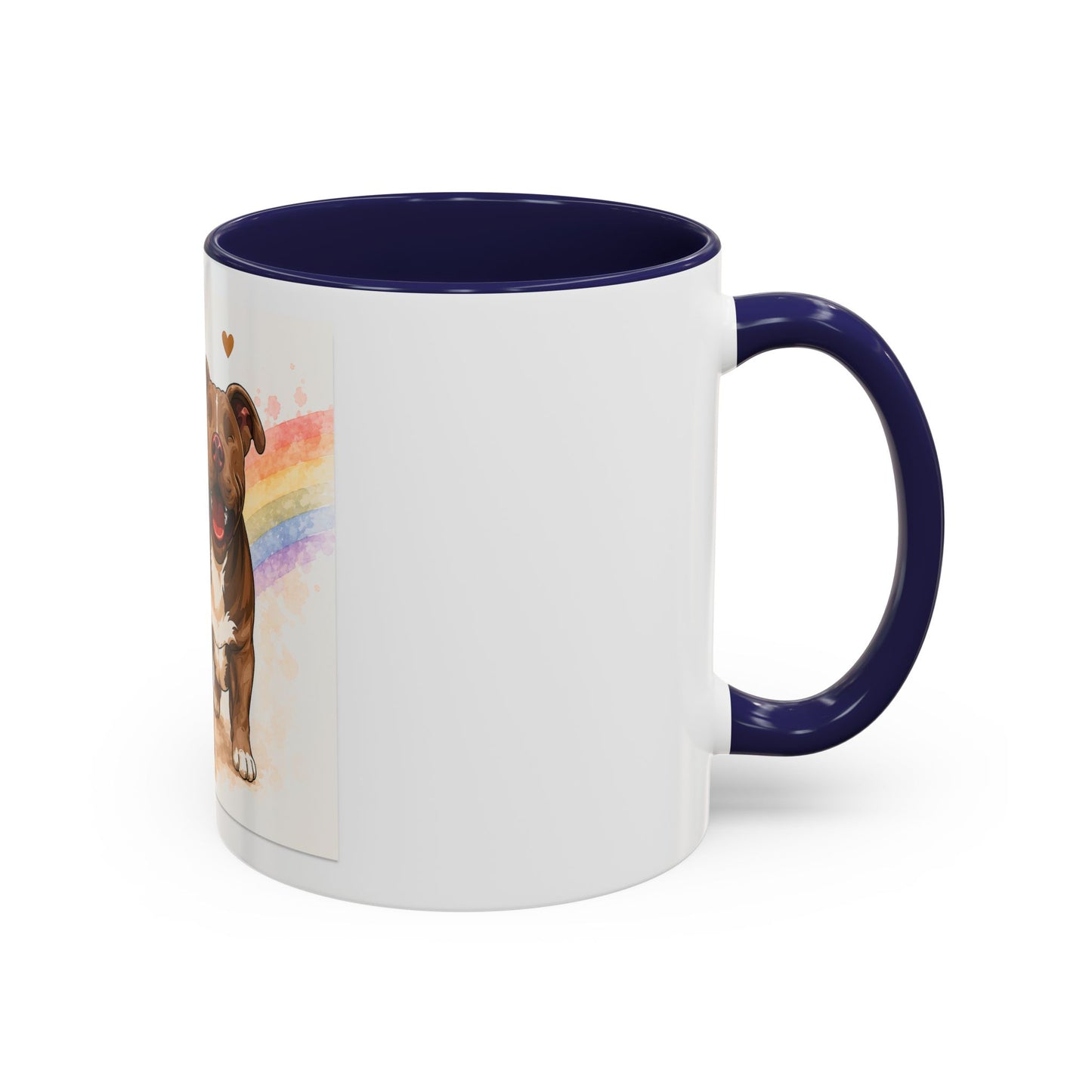 Jude - Walk Beside Me Accent Coffee Mug | Paw print, rainbow