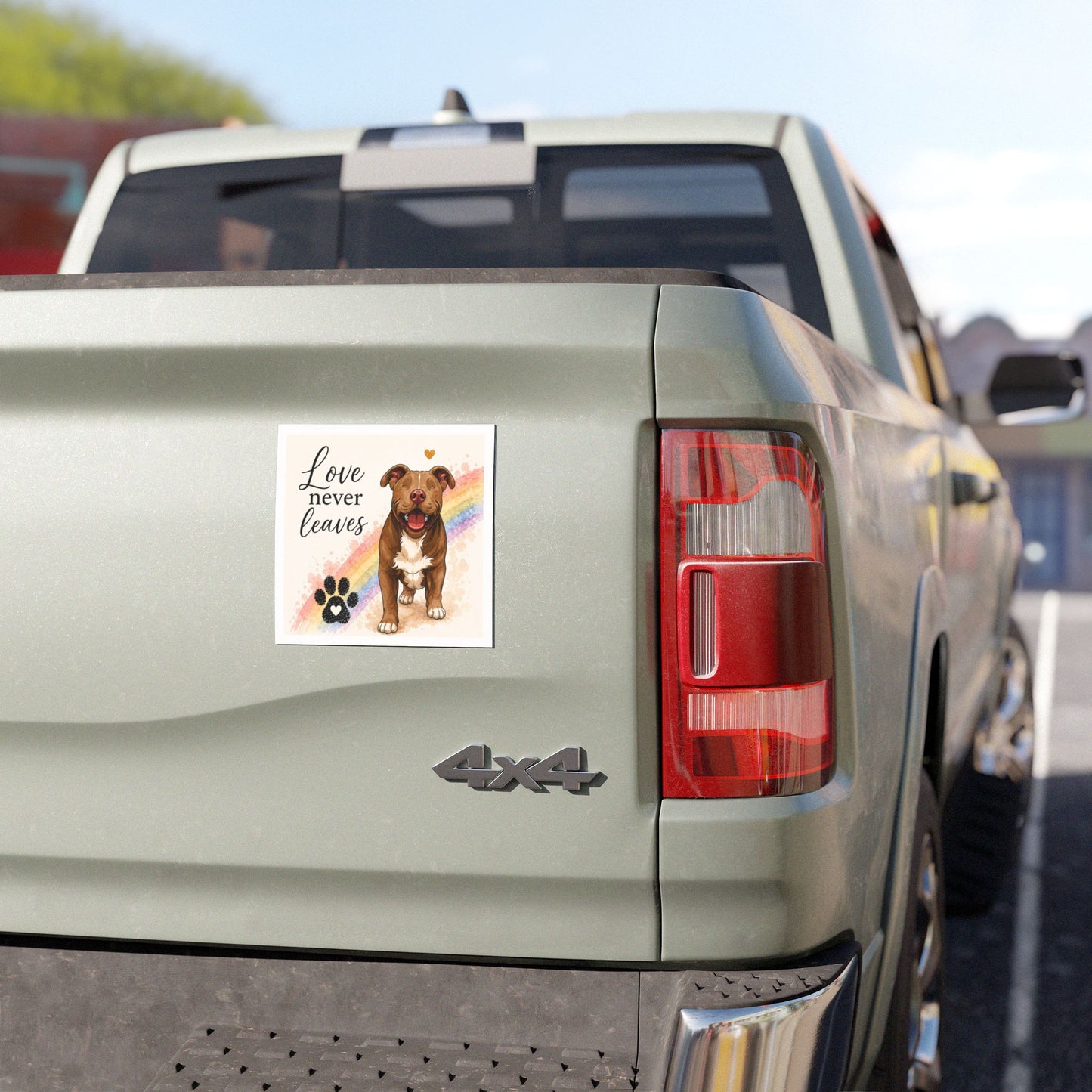 Love Never Leaves Jude Car Magnet – Rainbow Paw Memorial Magnet