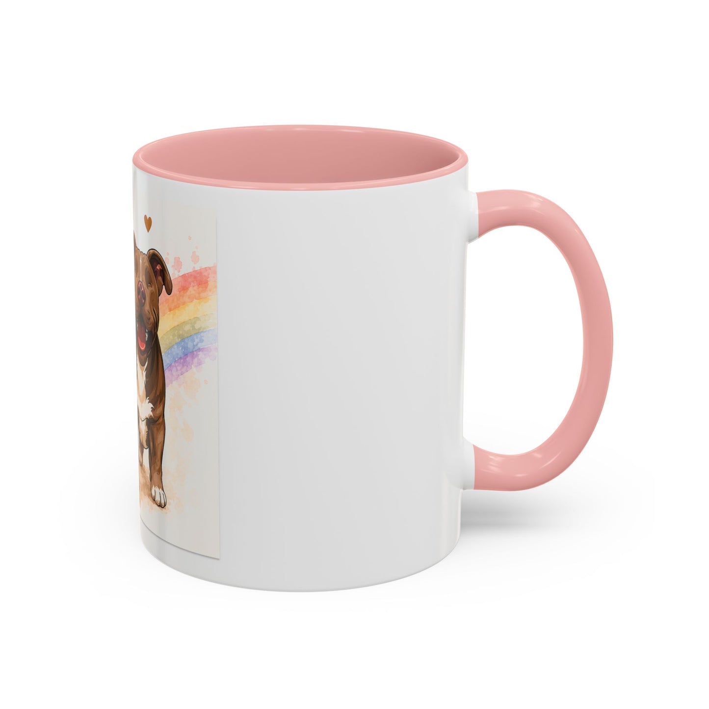 Jude - Walk Beside Me Accent Coffee Mug | Paw print, rainbow