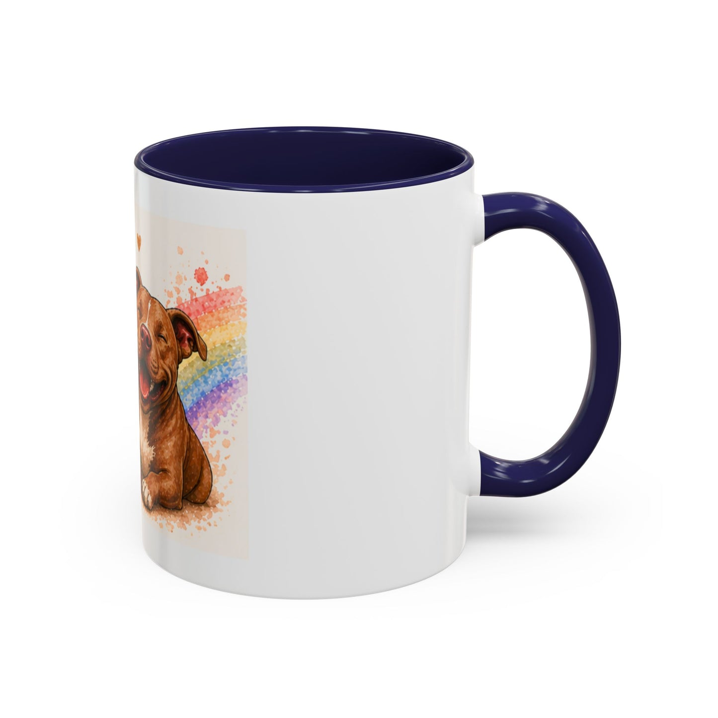 Sweet Boy Jude Accent Coffee Mug | Paw print, rainbow