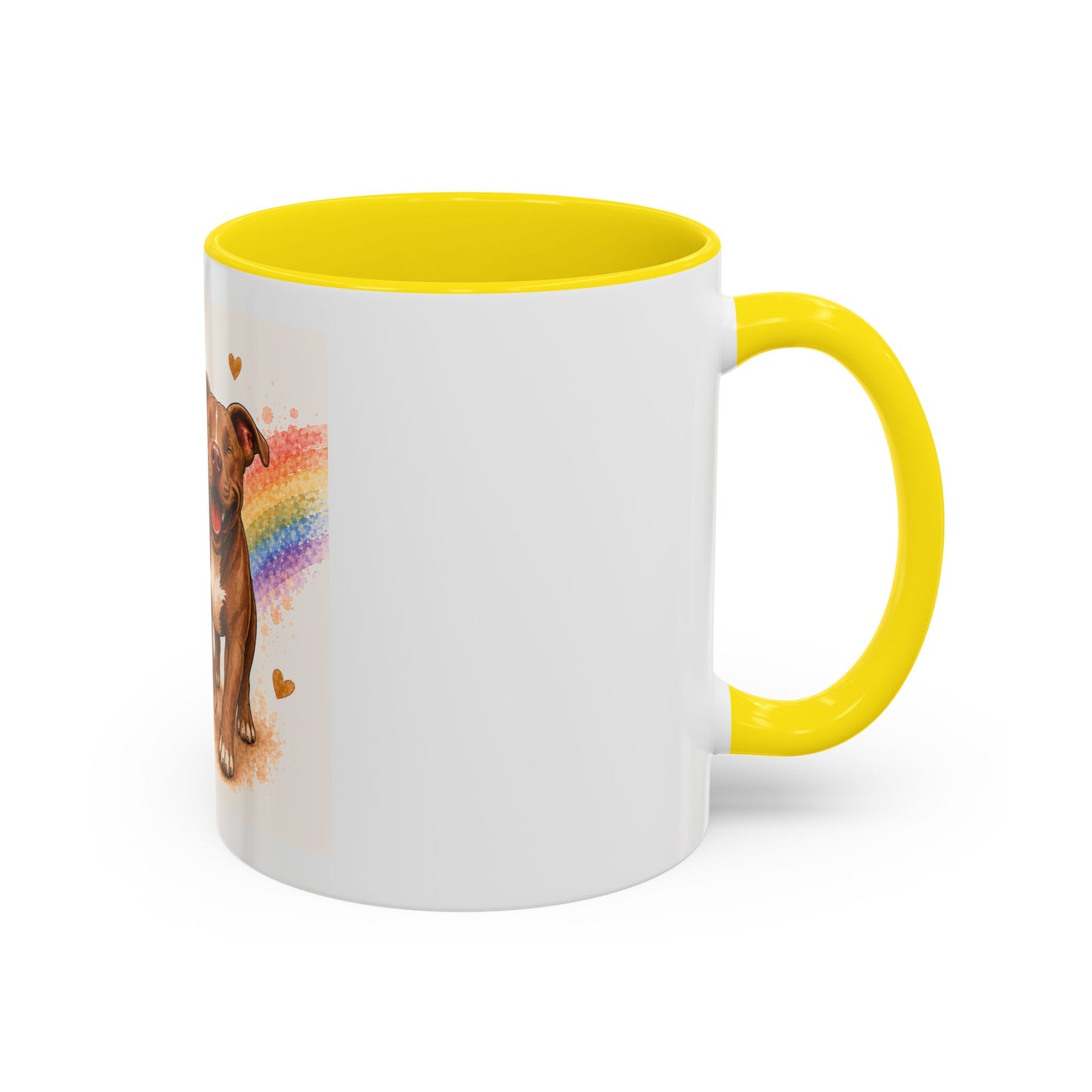 You Had Me At Woof Accent Coffee Mug | Paw print, rainbow