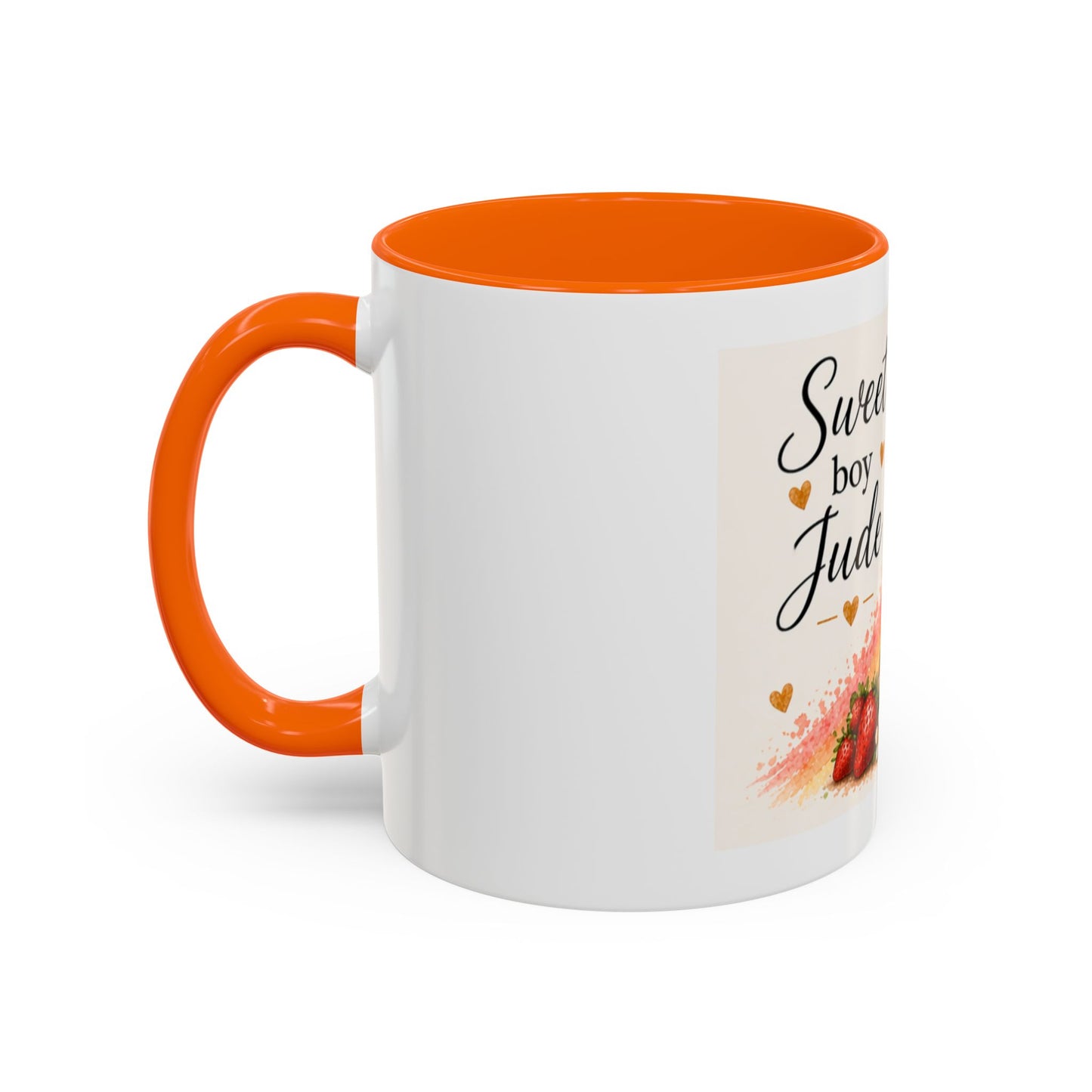 Sweet Boy Jude Accent Coffee Mug | Paw print, rainbow