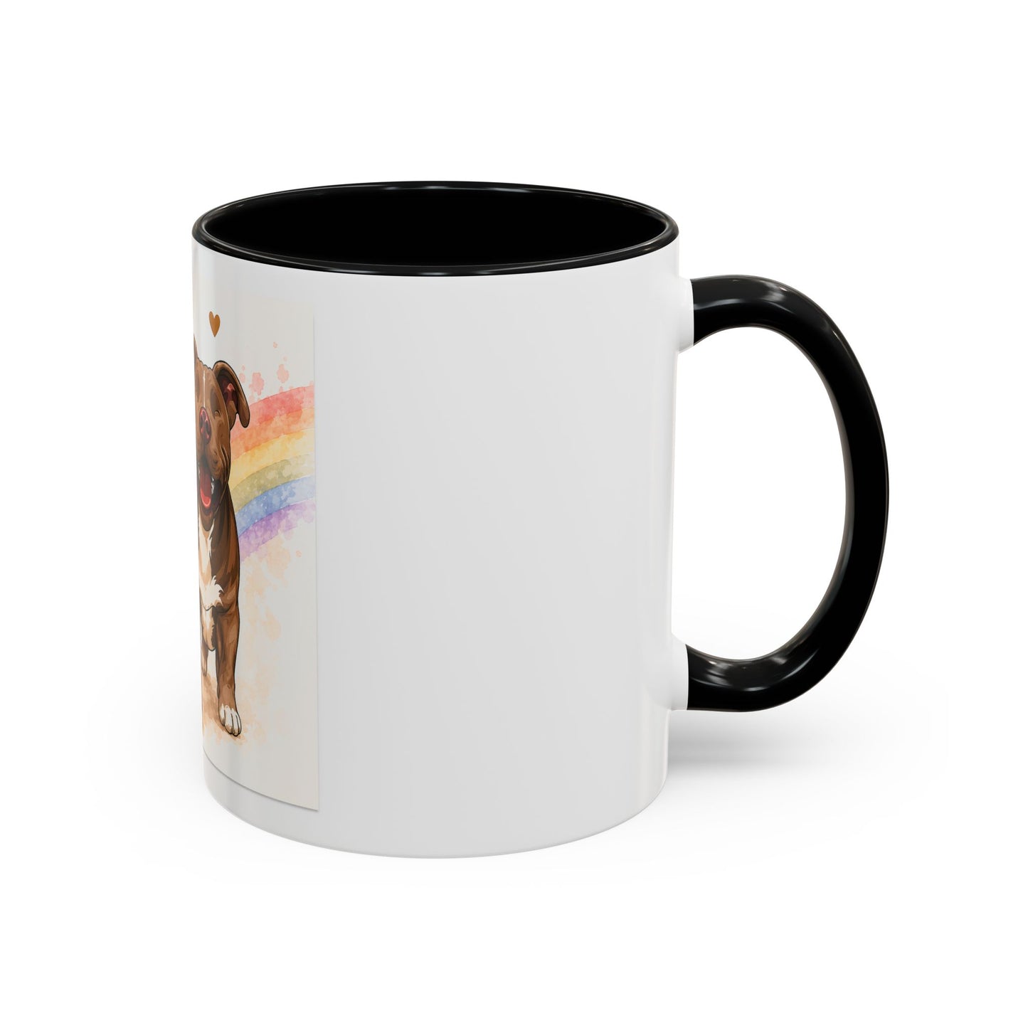 Jude - Walk Beside Me Accent Coffee Mug | Paw print, rainbow