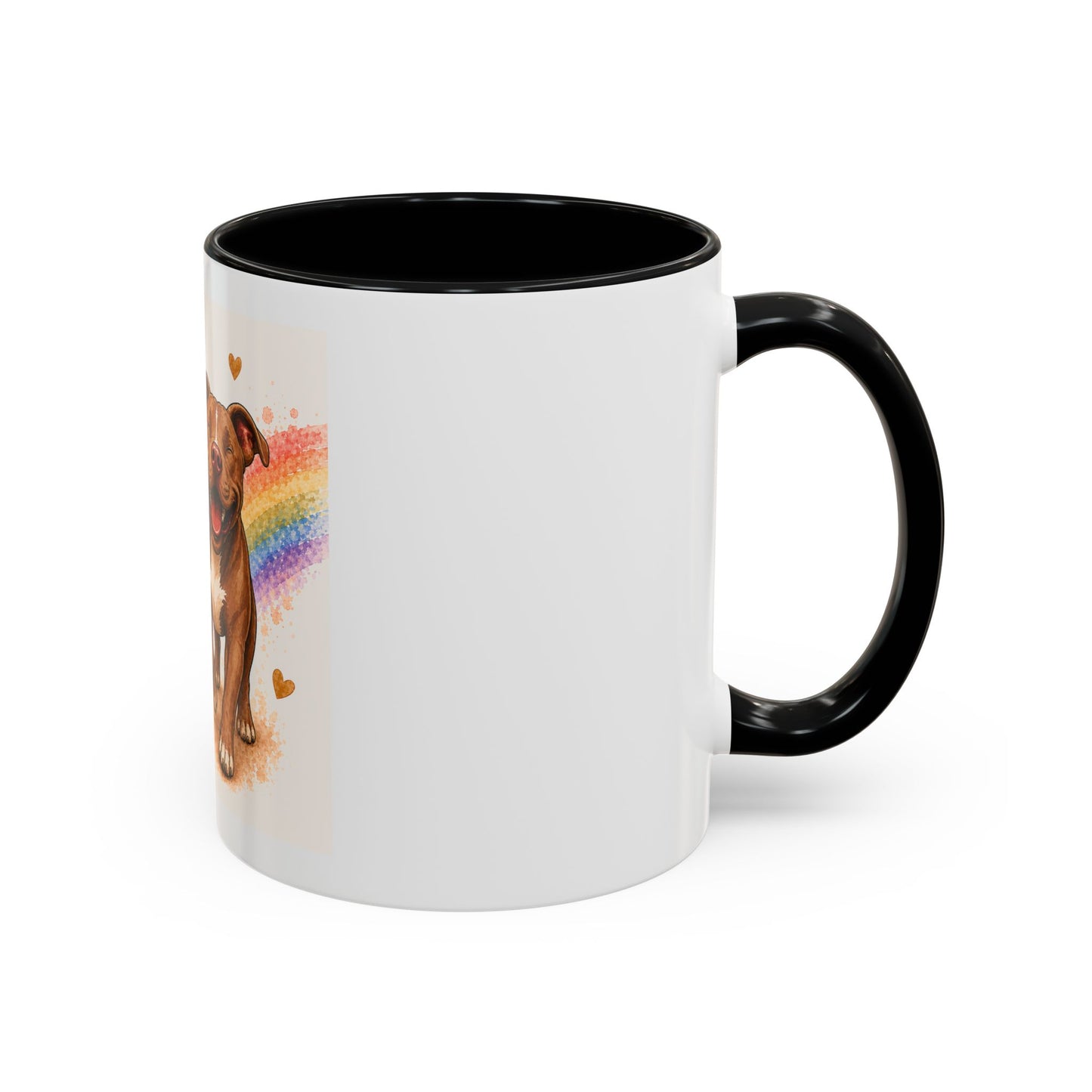 You Had Me At Woof Accent Coffee Mug | Paw print, rainbow