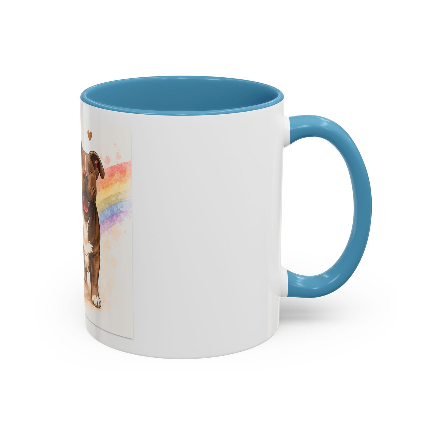 Jude - Walk Beside Me Accent Coffee Mug | Paw print, rainbow