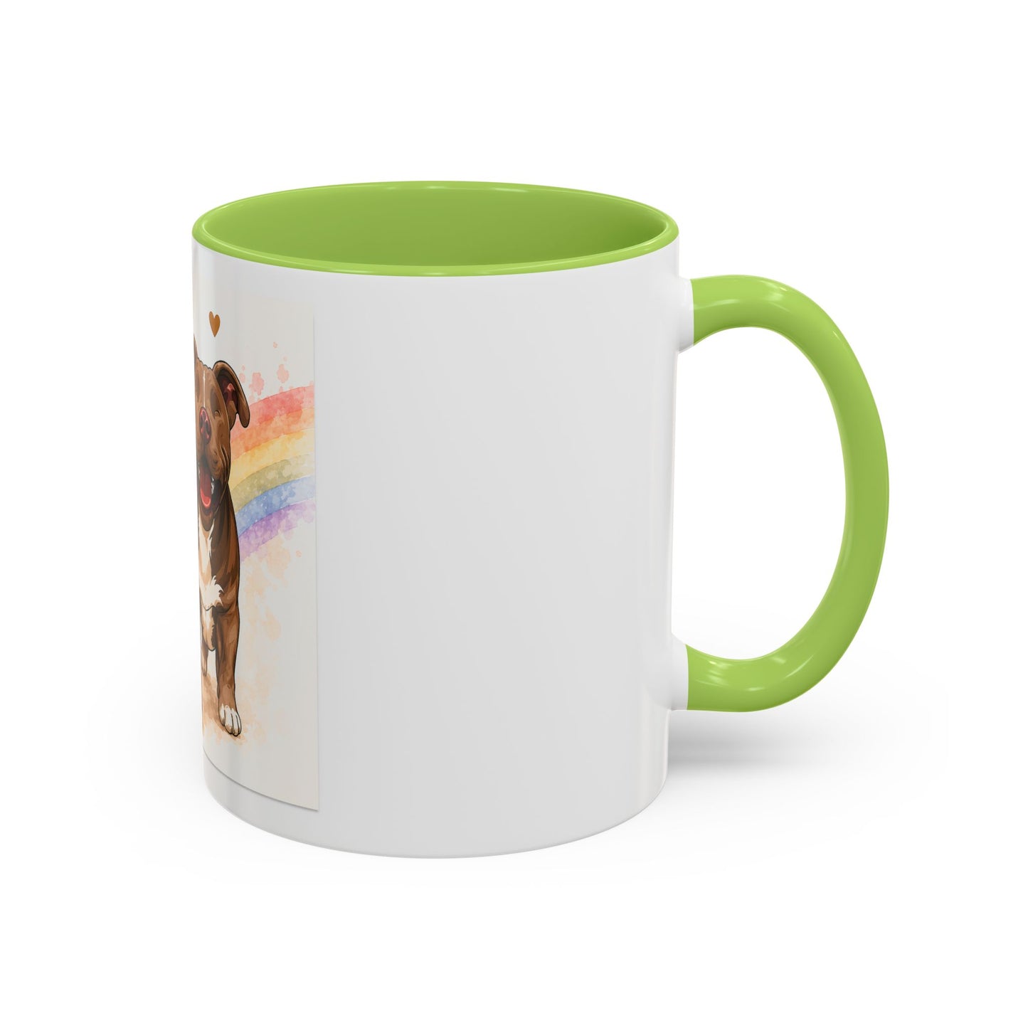Jude - Walk Beside Me Accent Coffee Mug | Paw print, rainbow