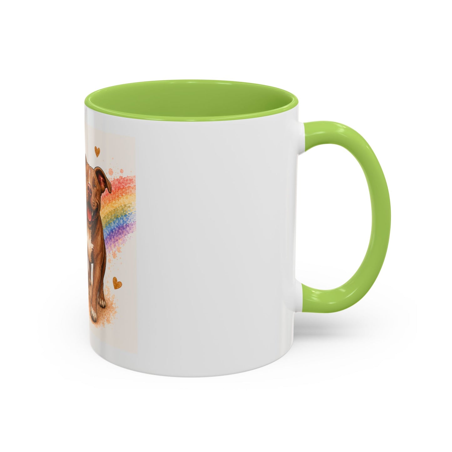 You Had Me At Woof Accent Coffee Mug | Paw print, rainbow
