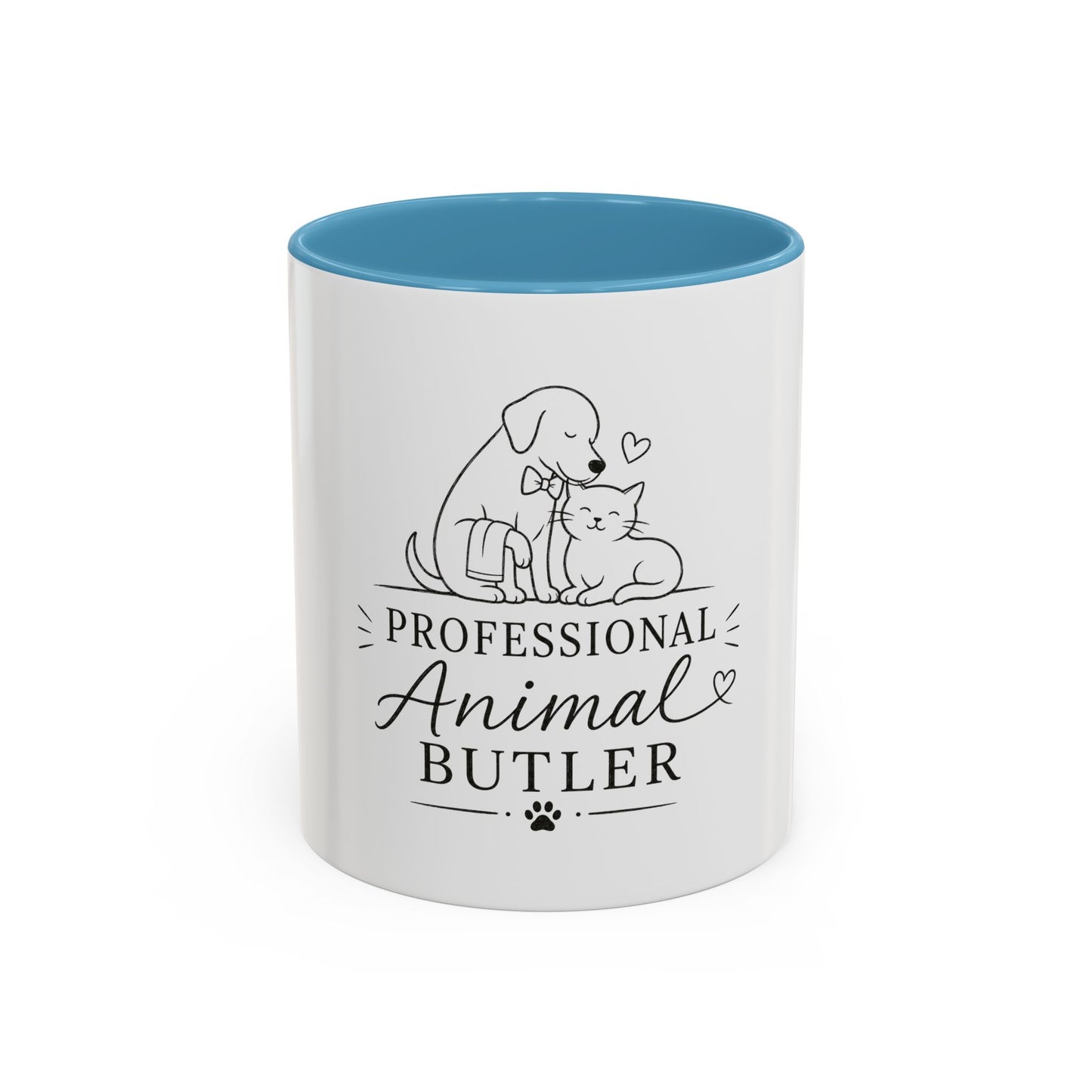Professional  Animal Butler Mug | Cat and Dog Illustration Coffee Mug
