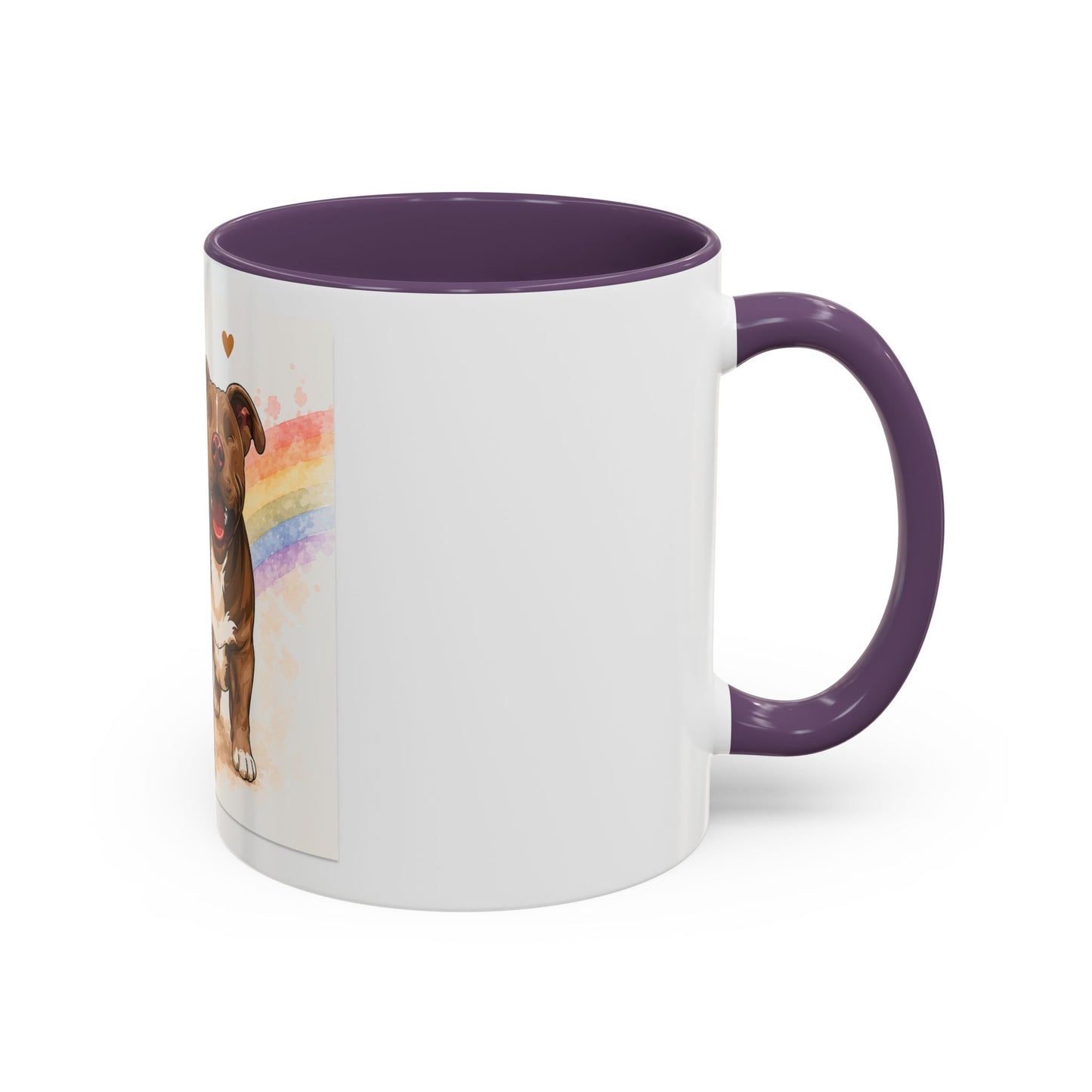 Jude - Walk Beside Me Accent Coffee Mug | Paw print, rainbow