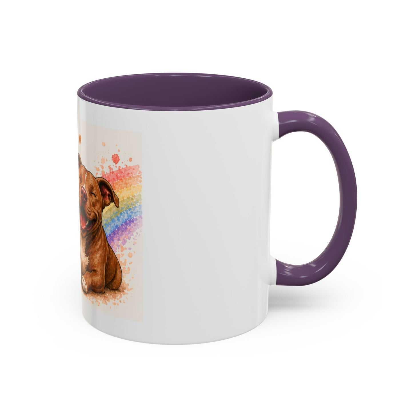 Sweet Boy Jude Accent Coffee Mug | Paw print, rainbow
