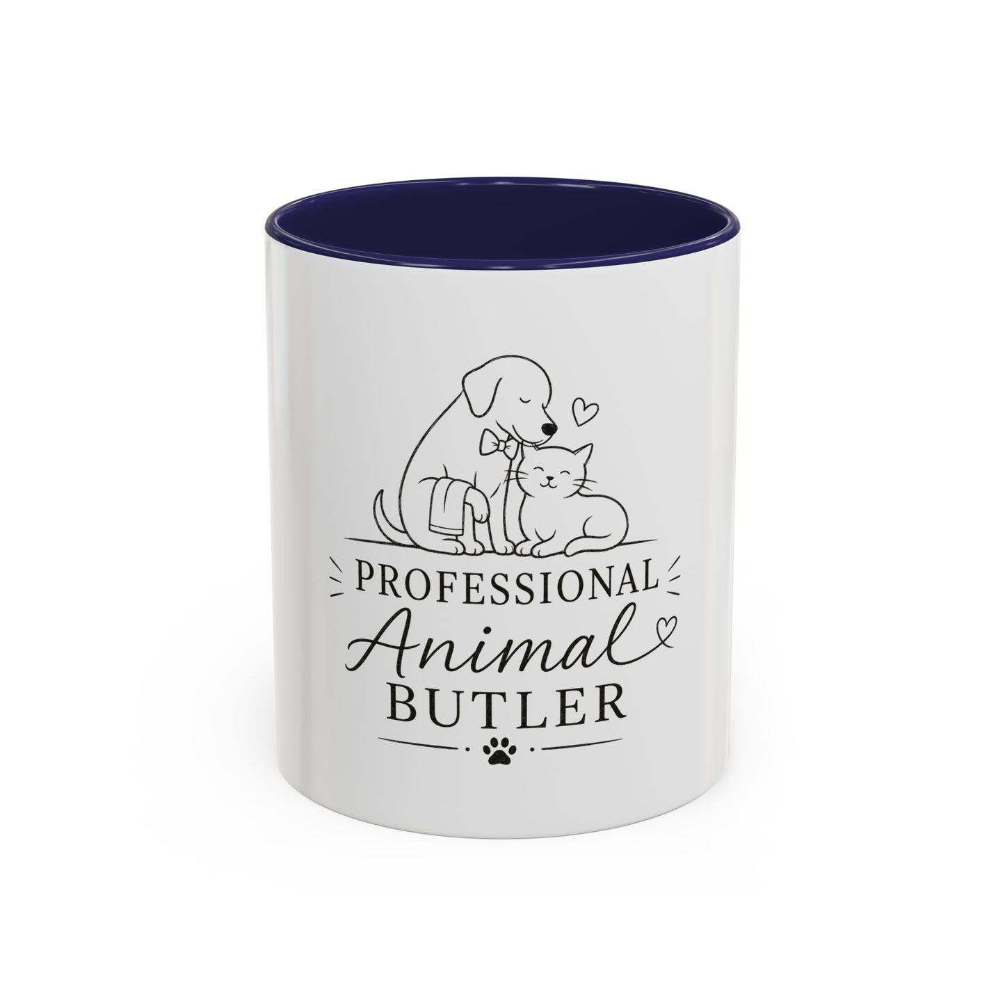 Professional  Animal Butler Mug | Cat and Dog Illustration Coffee Mug