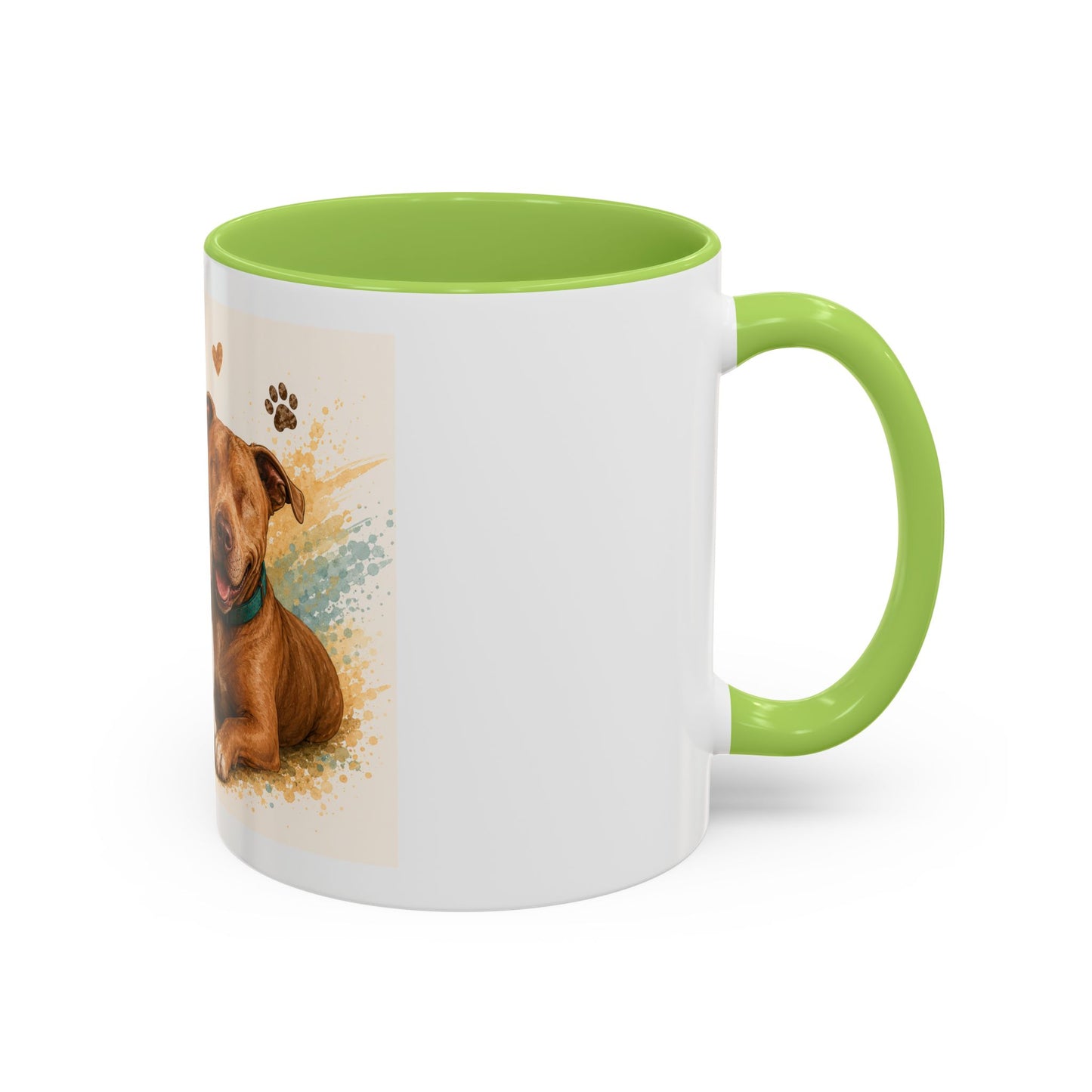 Johnny & Coraline Accent Coffee Mug | Paw print, rainbow