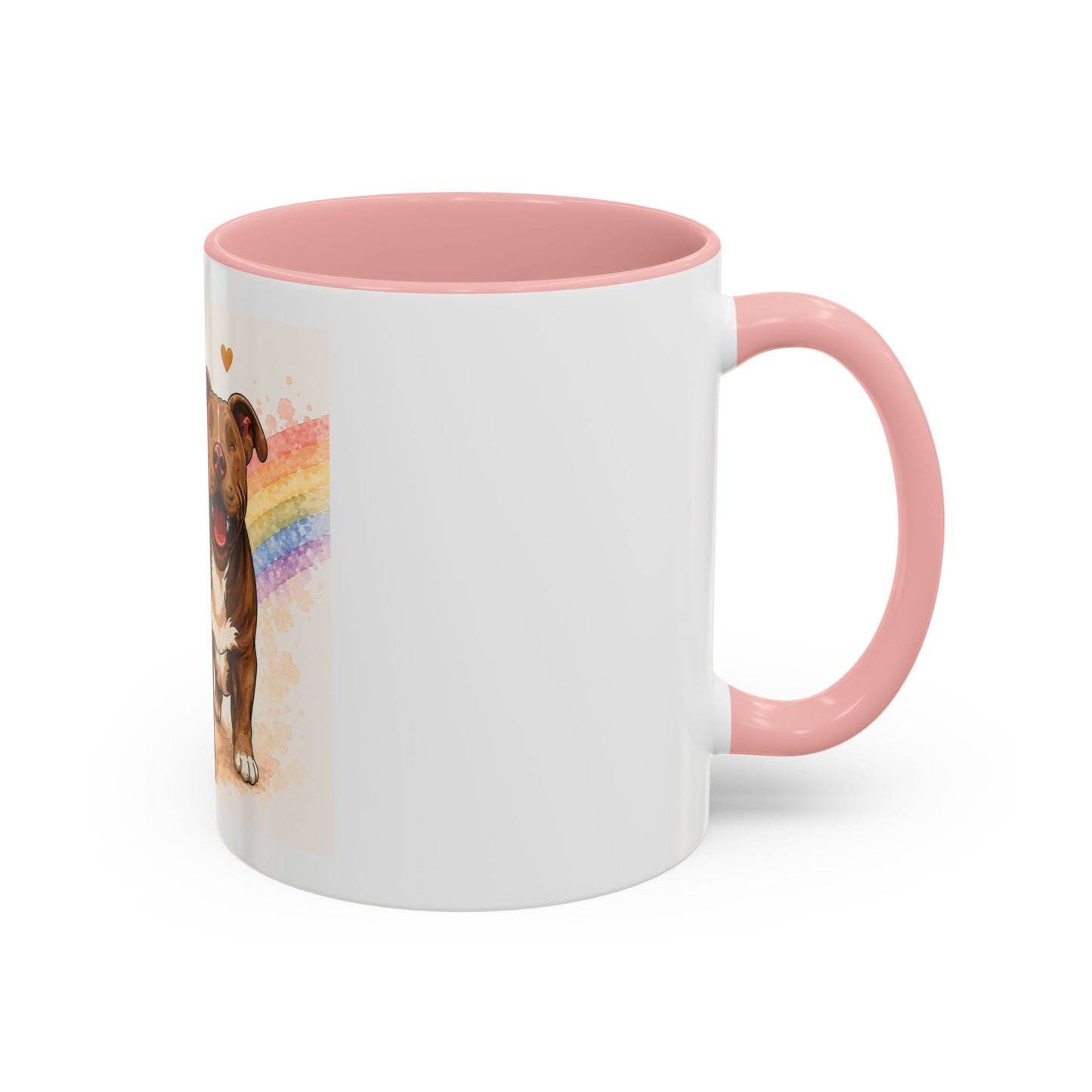 Love Never Leaves Accent Coffee Mug | Paw print, rainbow