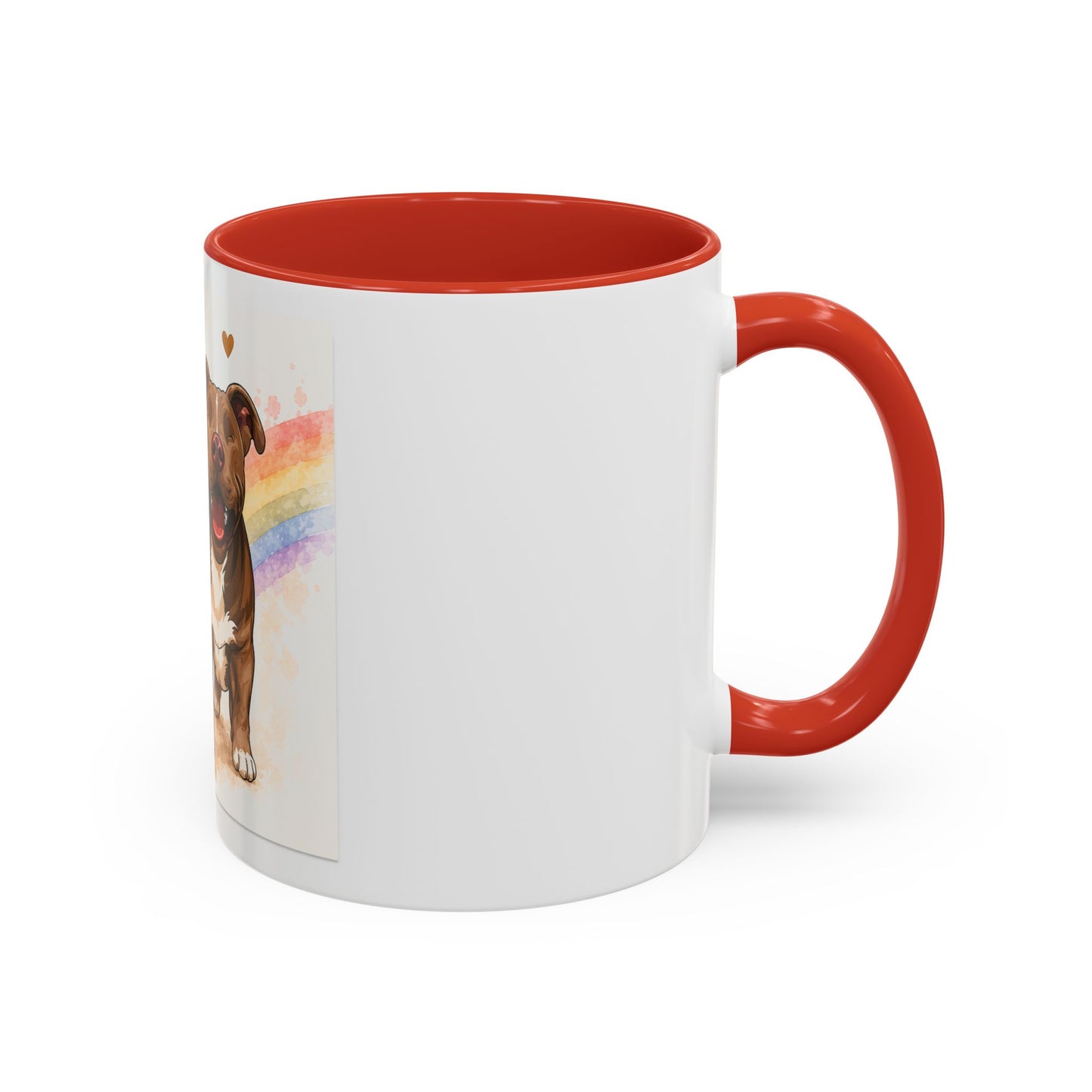 Jude - Walk Beside Me Accent Coffee Mug | Paw print, rainbow