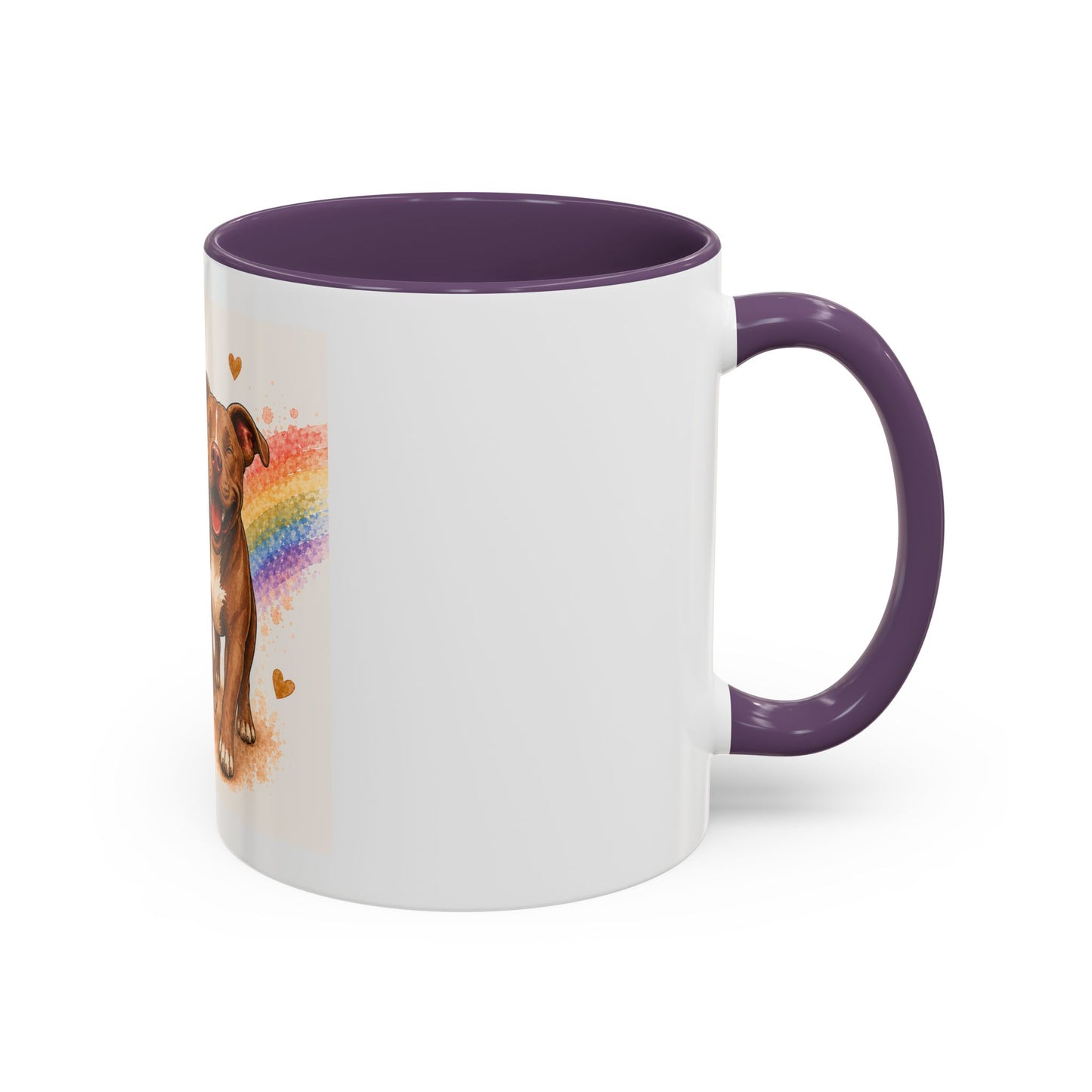 You Had Me At Woof Accent Coffee Mug | Paw print, rainbow
