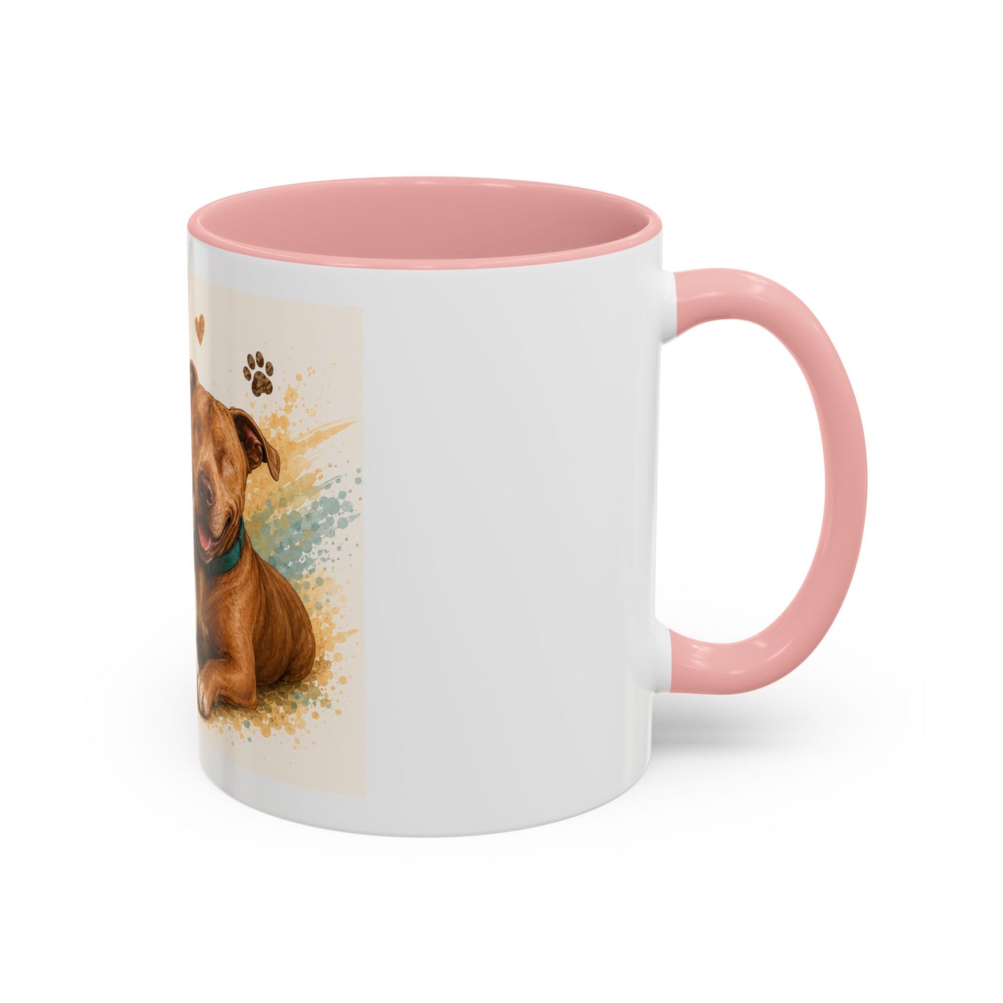 Johnny & Coraline Accent Coffee Mug | Paw print, rainbow