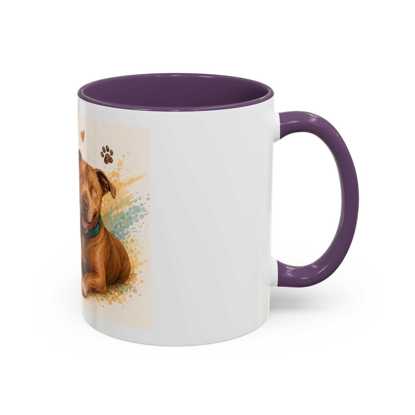 Johnny & Coraline Accent Coffee Mug | Paw print, rainbow