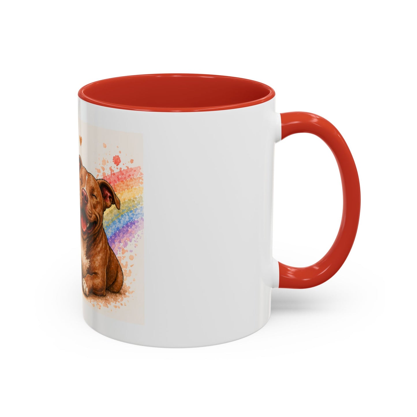 Sweet Boy Jude Accent Coffee Mug | Paw print, rainbow