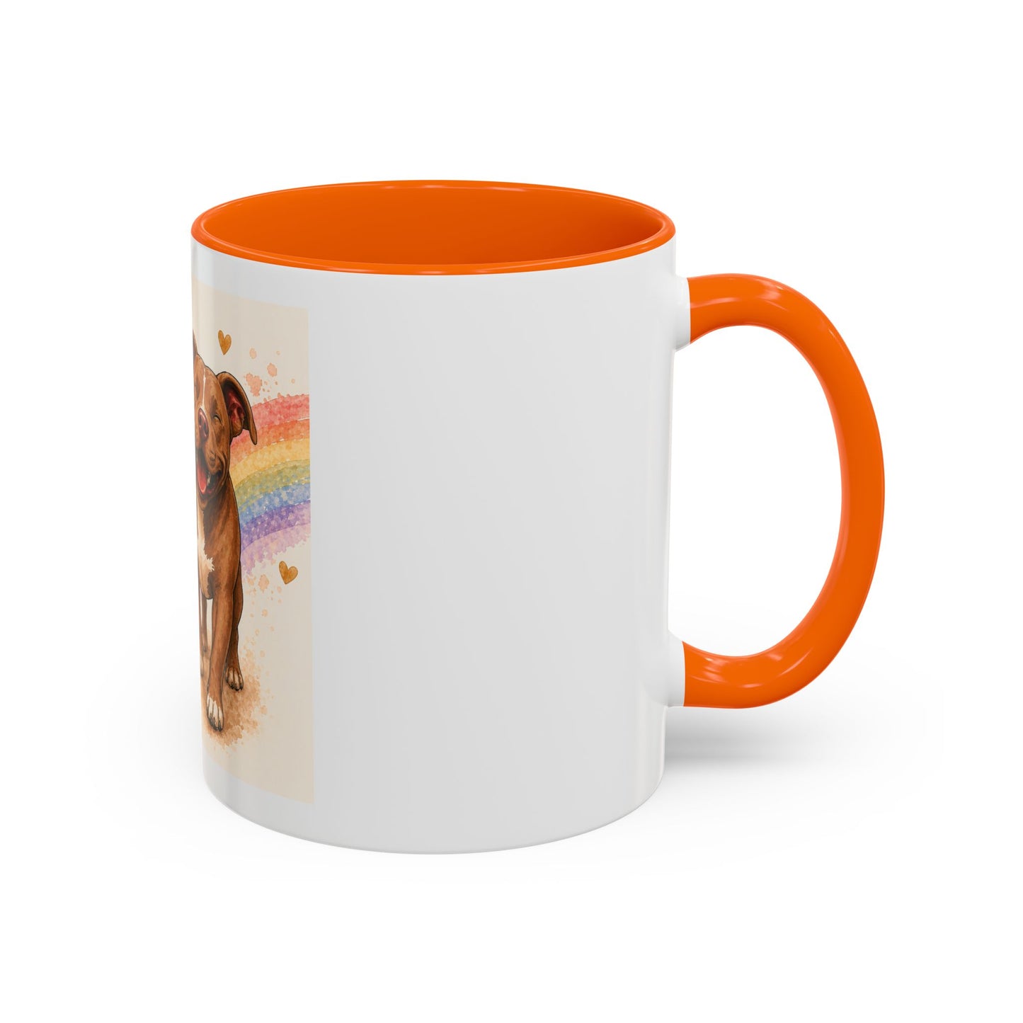 You Were My Heart Dog Accent Coffee Mug | Paw print, rainbow