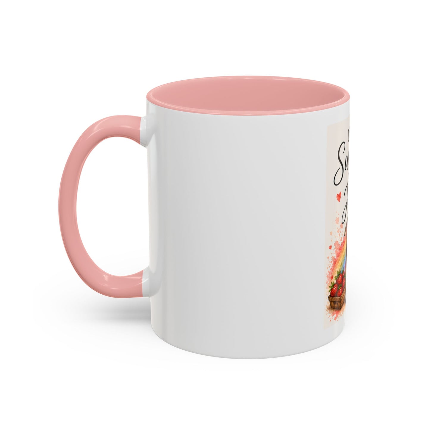 Life Is Sweeter With Jude Accent Coffee Mug | Paw print, rainbow