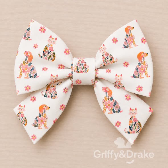 GRIFFY & DRAKE - "Petal Pets" Sailor Bow - MEDIUM - IN STOCK ITEM