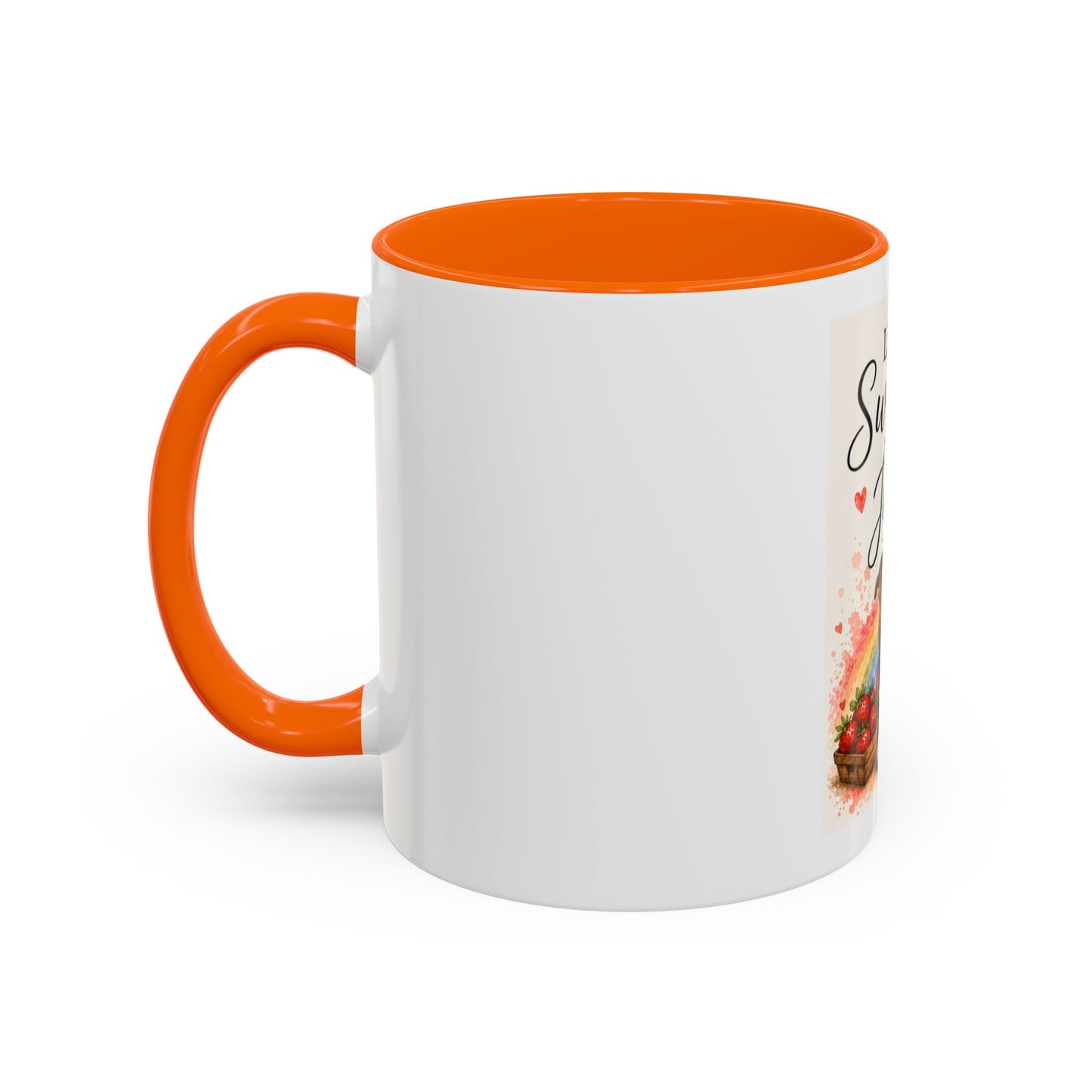 Life Is Sweeter With Jude Accent Coffee Mug | Paw print, rainbow