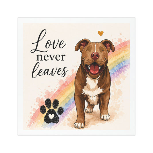 Love Never Leaves Jude Car Magnet – Rainbow Paw Memorial Magnet