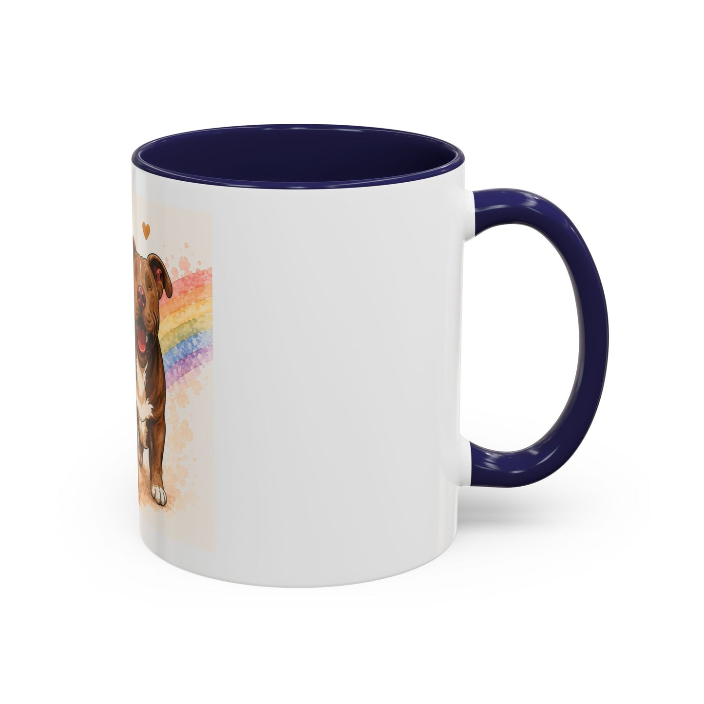 Love Never Leaves Accent Coffee Mug | Paw print, rainbow