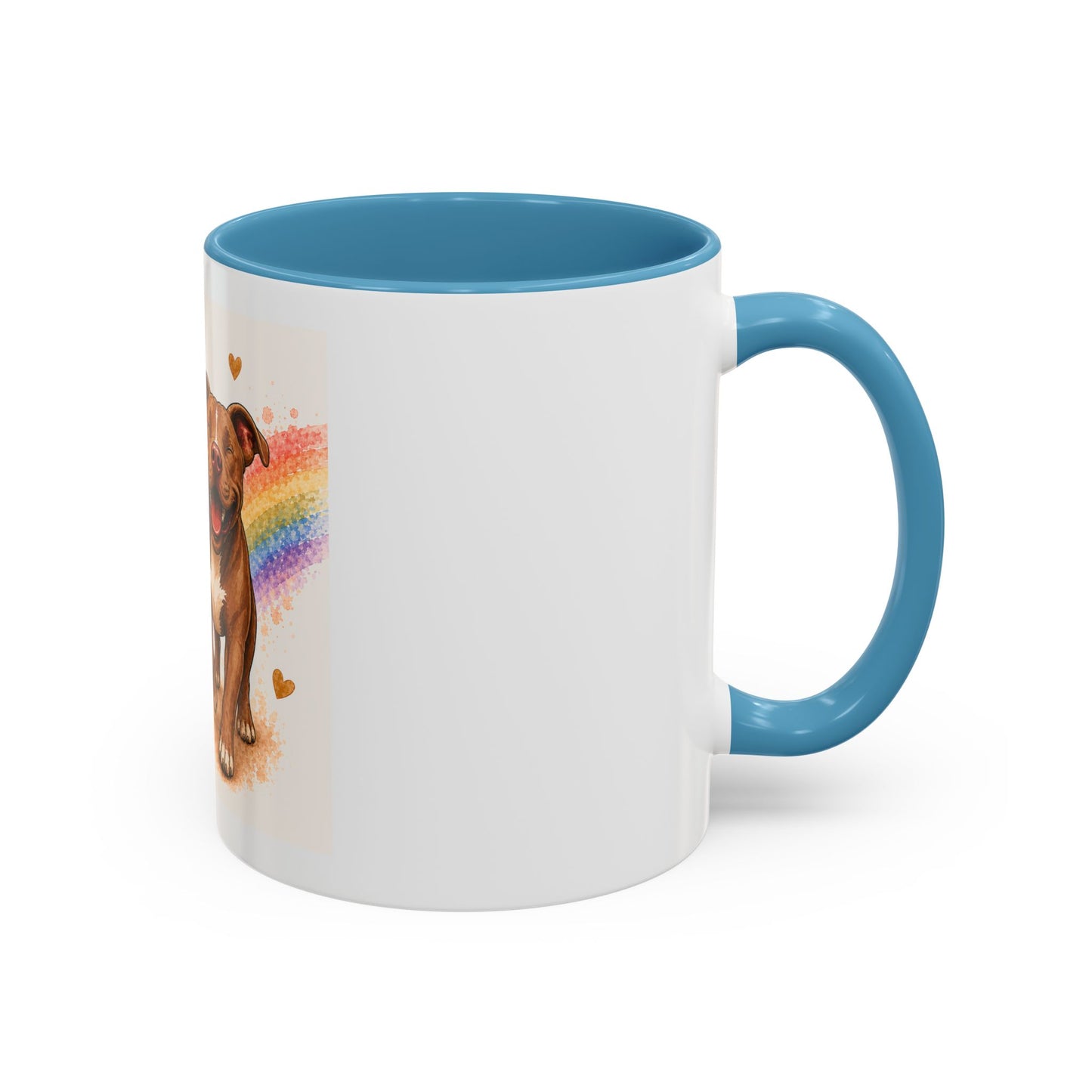 You Had Me At Woof Accent Coffee Mug | Paw print, rainbow