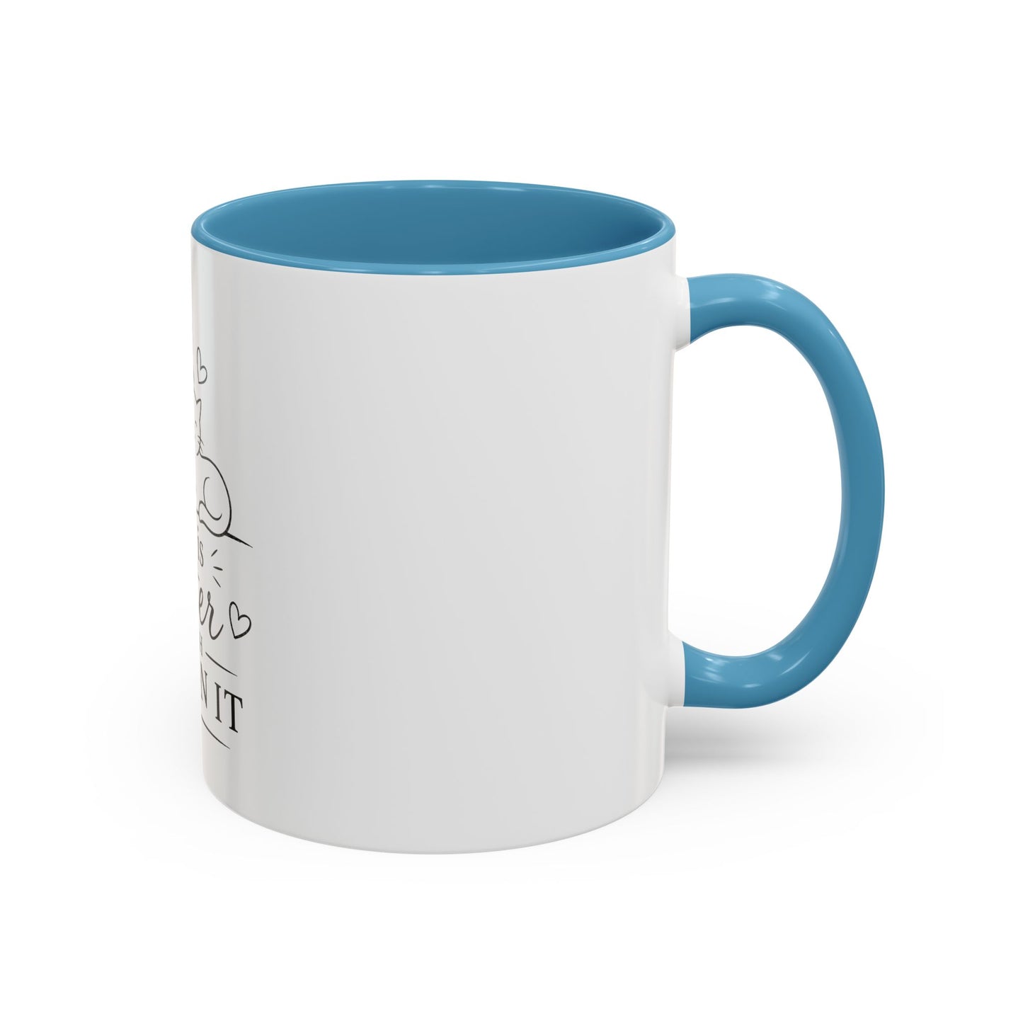 Life Is Better With Fur On It Mug | Cat and Dog Illustration Coffee Mug