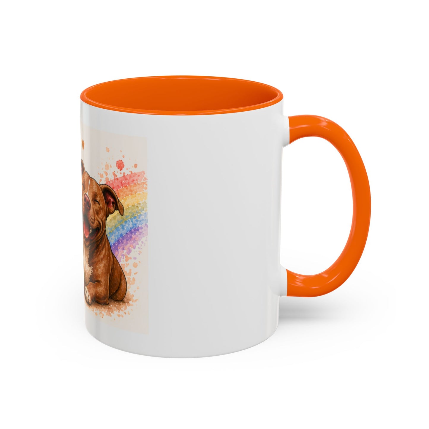 Sweet Boy Jude Accent Coffee Mug | Paw print, rainbow