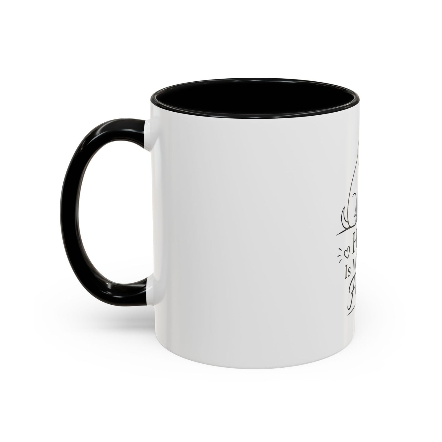 Home Is Where The Fur Is Mug | Cat and Dog Illustration Coffee Mug